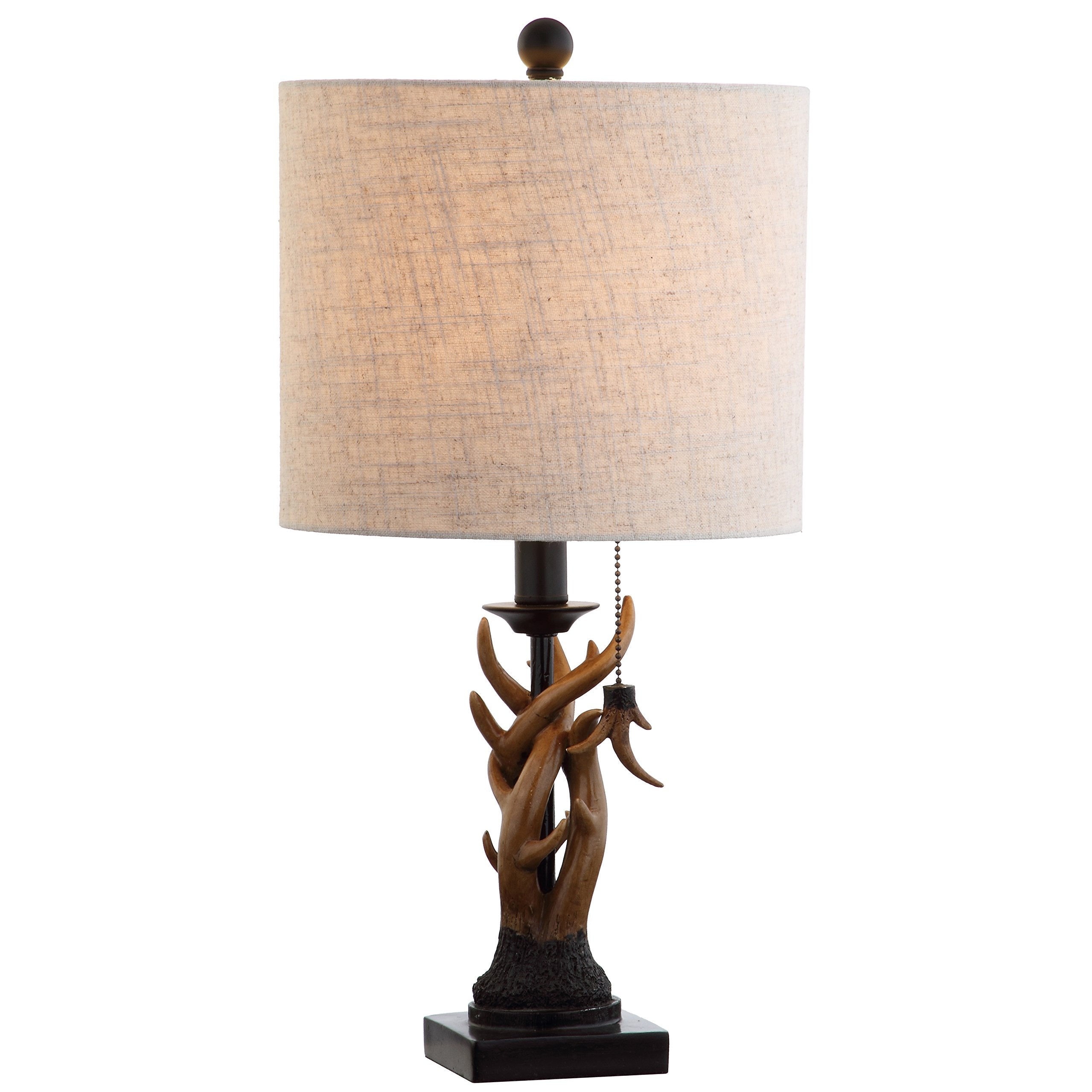 JONATHAN Y Mini LED Table Lamp, Resin, 20.5in, Farmhouse Style, Brown, Model JYL1031A