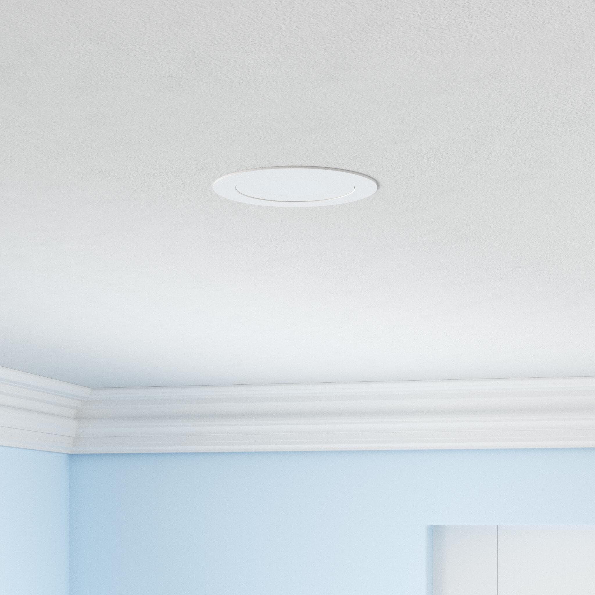 POPANU 4" Gimbal LED Recessed Light, Dimmable 9W, 360° Rotation, 90° Tilt, White, 6 Pack, Model 4SG