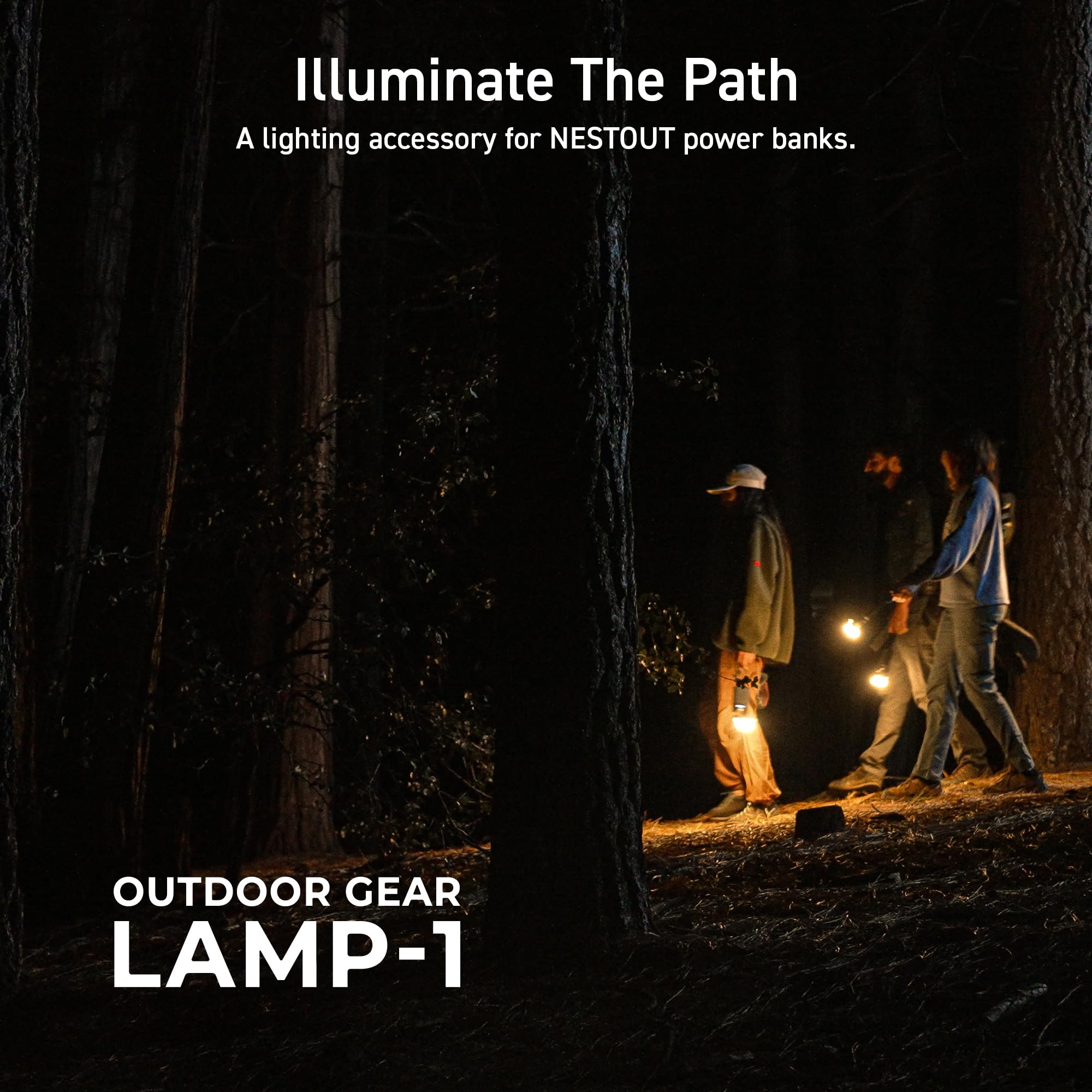 NESTOUT Rugged Outdoor Camping LED Lantern w/ Mini Tripod, Dimmable USB Powered Soft LED Light, IP44 Water Dust Resistant, 10-35
