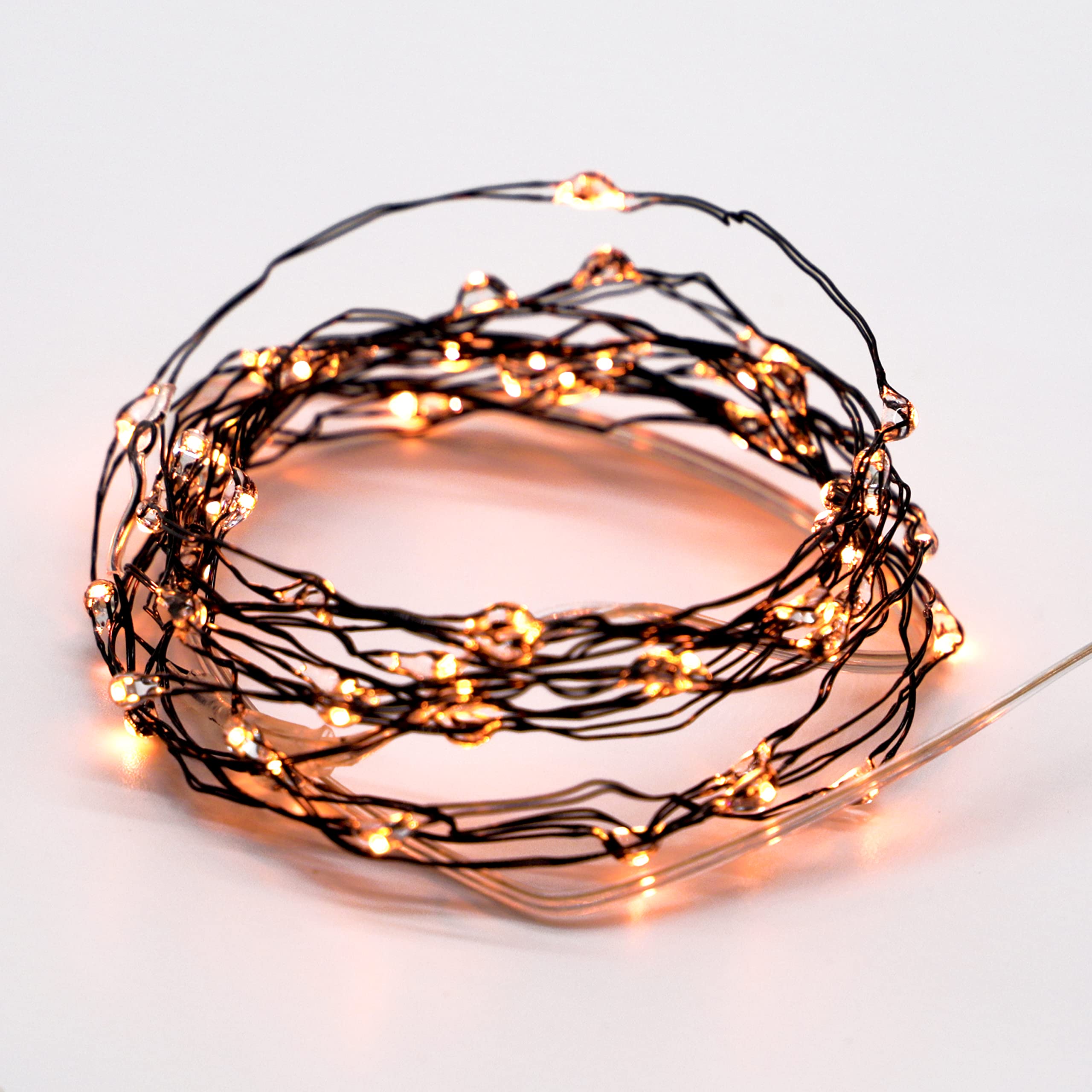 XIWU Halloween Fairy Lights 10ft 60 LEDs Fall String Lights Battery Operated with Timer Remote for Halloween Fall Pumpkin Garland Mantle Thanksgiving Indoor Autumn Decorations(Orange)