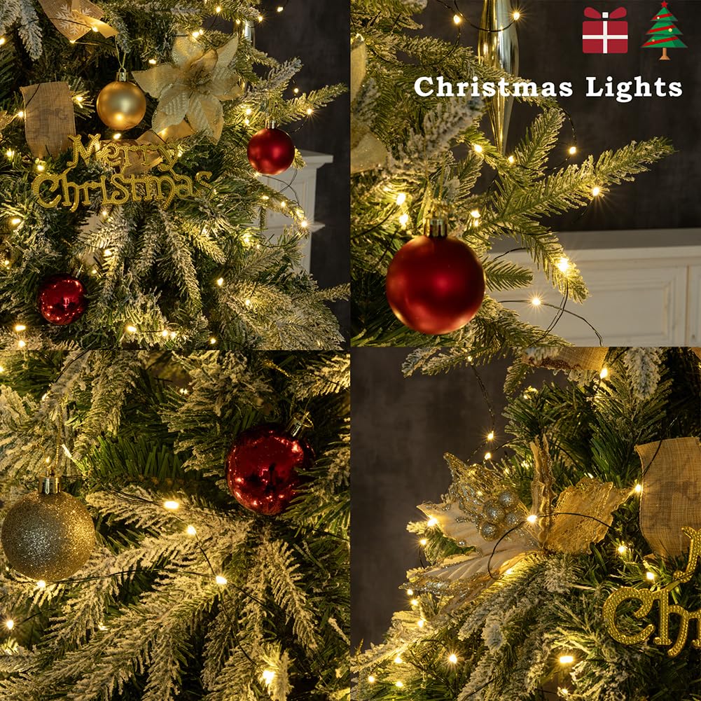 Zeluxdot Fairy Lights Plug In,200Ft 600 Leds Waterproof String Lights,Green Copper Wire,Led Lights Stirp With Remote 8 Modes For Indoor Outdoor Christmas Wedding Birthday Patio Garden Decor,Warm White