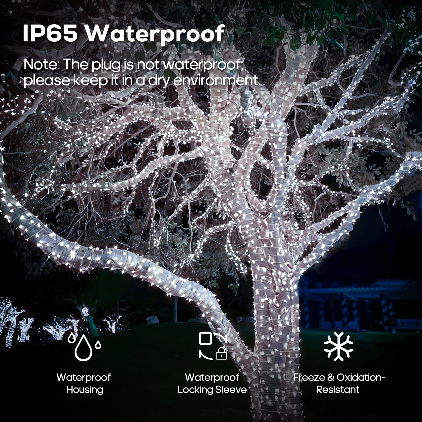 Soiarllt 600 Led Christmas Lights, 246Ft Outdoor Waterproof String Lights With Remote, Timer & Memory Function & 8 Modes, Twinkl