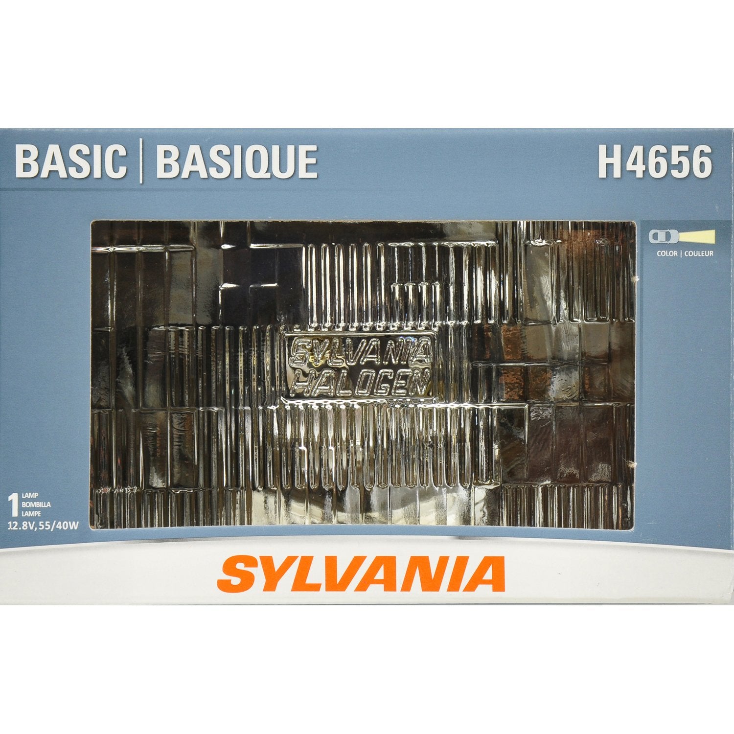 SYLVANIA H4656 Halogen Sealed Beam Headlight 100x165, Clear Bulb, 1 Pack