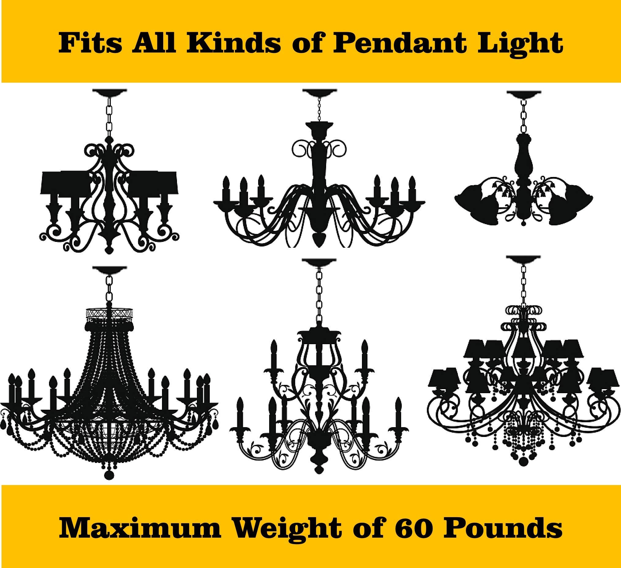 Rojoser Heavy Duty Canopy Kit With Vintage Gold Copper Pendant Light Fixture Chain