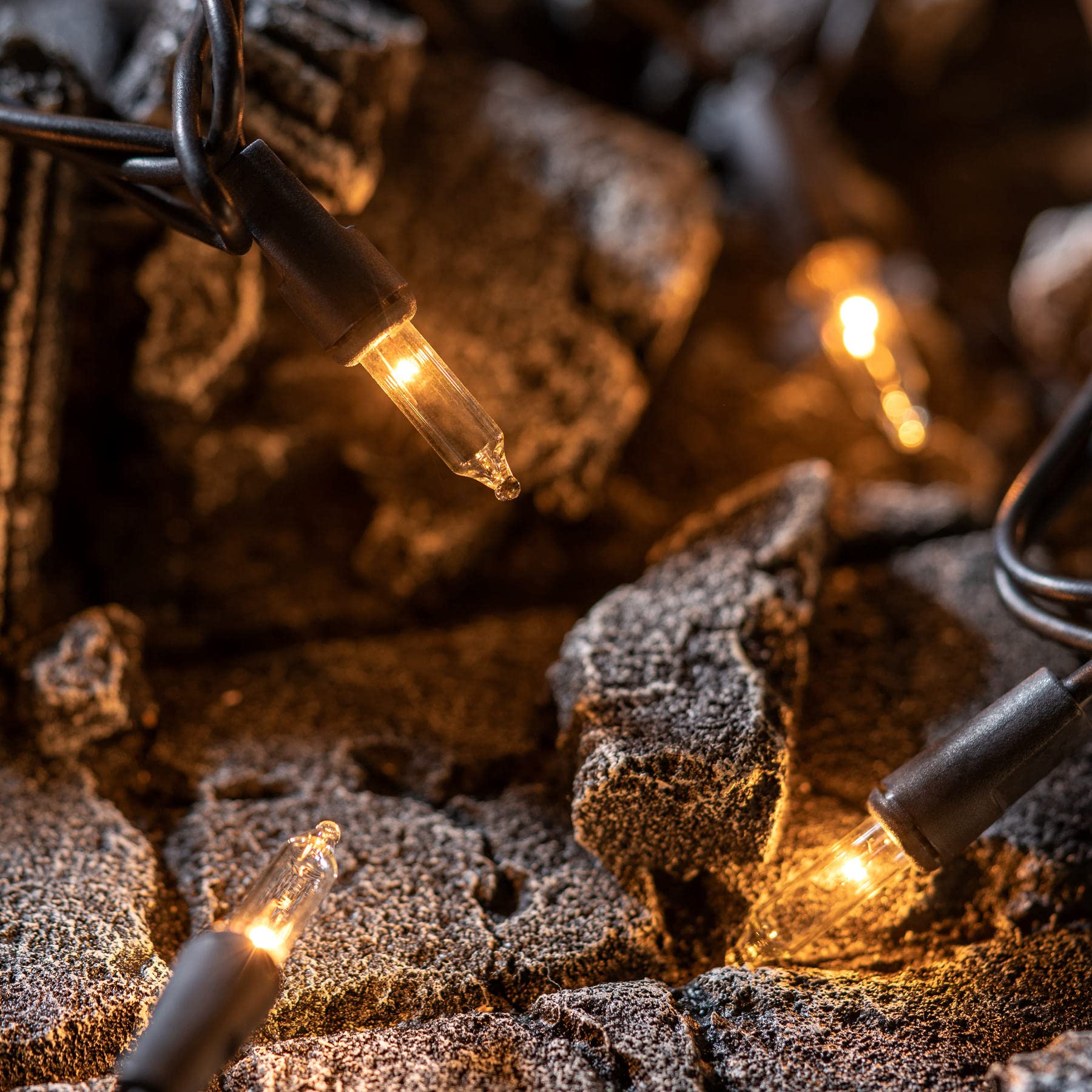 Yuletime Clear Christmas Lights, 66Ft 200 Count, Ul Certified, Brown Wire, Incandescent Mini Light Set, Model Dds-L-100E/2F