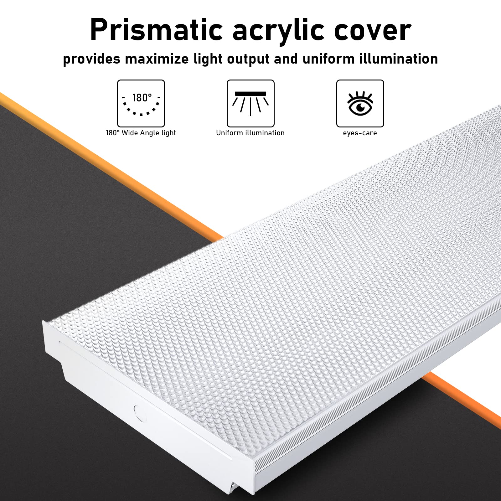 Antlux 72W Led Wraparound Light 4Ft Led Office Lights Ceiling, 8600 Lumens, 4000K Neutral White, 4 Foot Flush Mount Wrap Lighting Fixture For Garage Workshop, Fluorescent Light Replacement