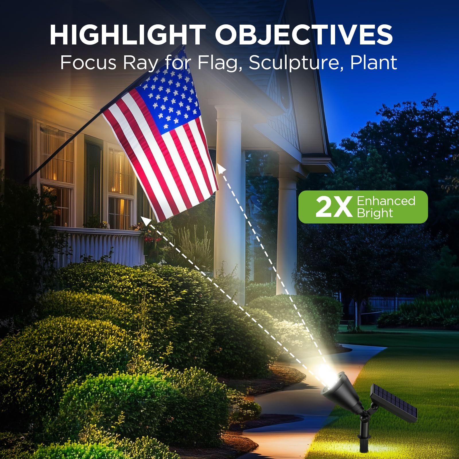 InnoGear Solar Lights Outdoor Spotlights, Auto On/Off, Pack of 6, Waterproof, White, Model SL406, High-impact ABS Plastic
