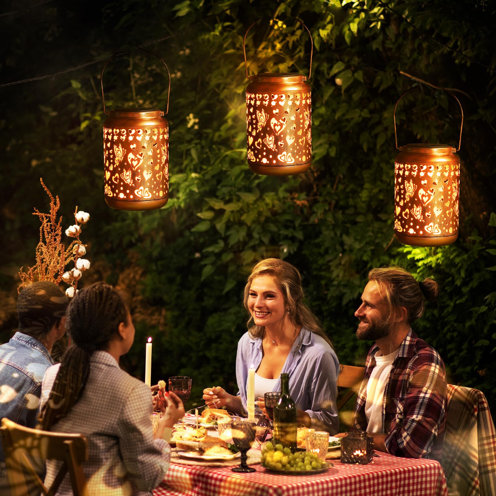 Solar Lanterns Outdoor  Love Mom Lantern Garden Decor Waterproof Decor Light Hanging Solar Lights Yard Decor  Christmas Gifts  Gifts For Women  Gifts For Mom  Gifts For Grandma