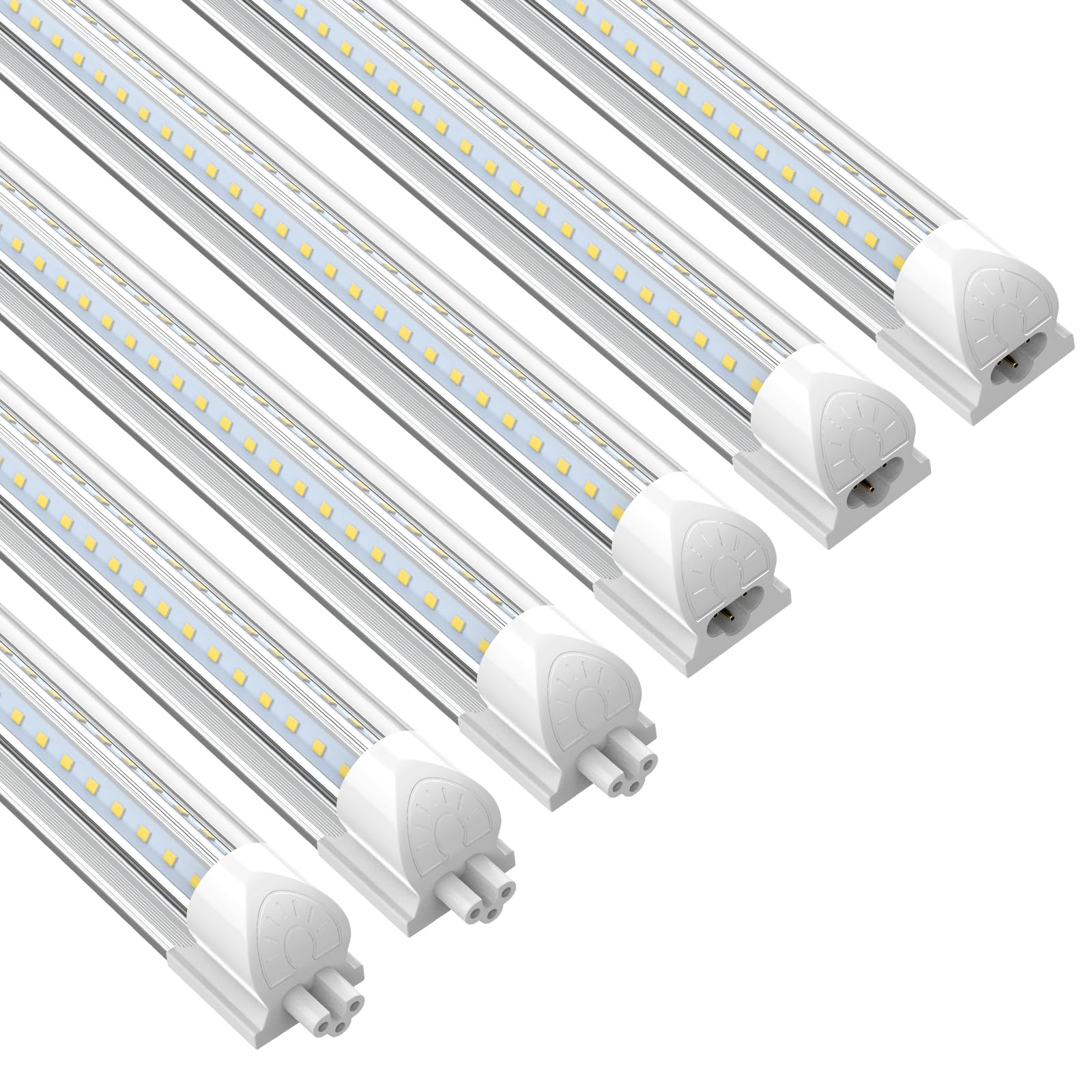 Cnsunway Led Shop Lights 2Ft  (6 Pack) 20W High-Efficiency Under Cabinet Lighting (6500K Cool White)  V-Shaped Linkable T8 Tube Light Fixtures - Shop Light For Workbench  Kitchen  Workshop  Etl Listed
