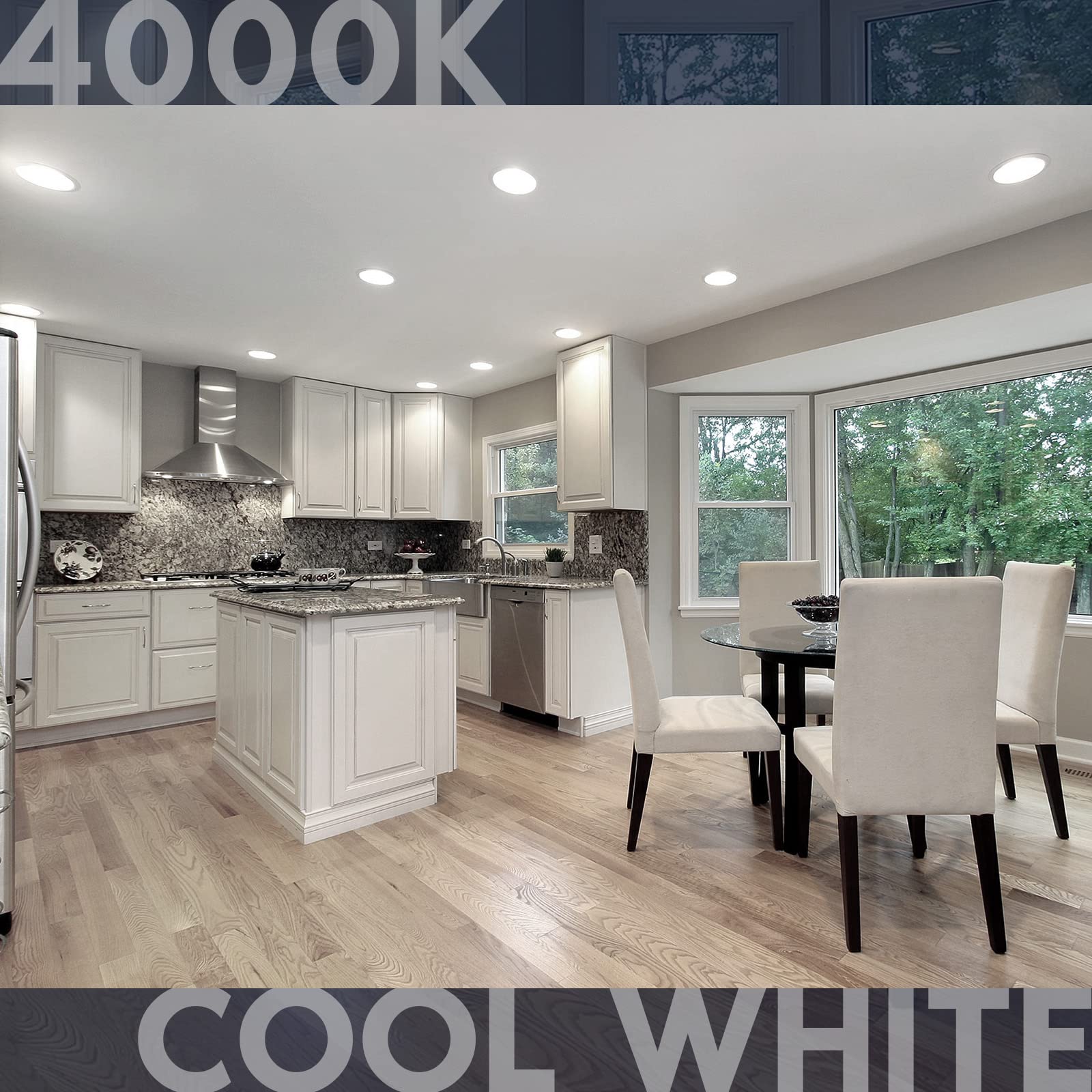 Luxrite 4-Pack Br30 Led Bulb, 65W Equivalent, 4000K Cool White, Dimmable, 650 Lumens, Led Flood Light Bulbs, 8.5W, Energy Star, E26 Medium Base, Damp Rated, Indoor/Outdoor - Living Room And Kitchen