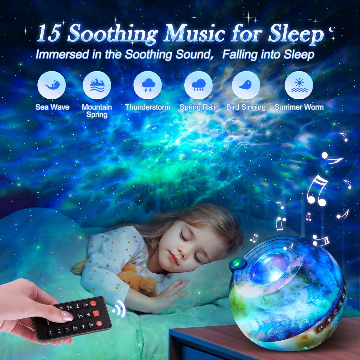 Galaxy Projector For Bedroom Adults, 15 Color+15 White Noise Star Projector Galaxy Light Projector For Bedroom, Bluetooth Star Lights For Ceiling Projector For Bedroom,Led Projector Lights For Bedroom