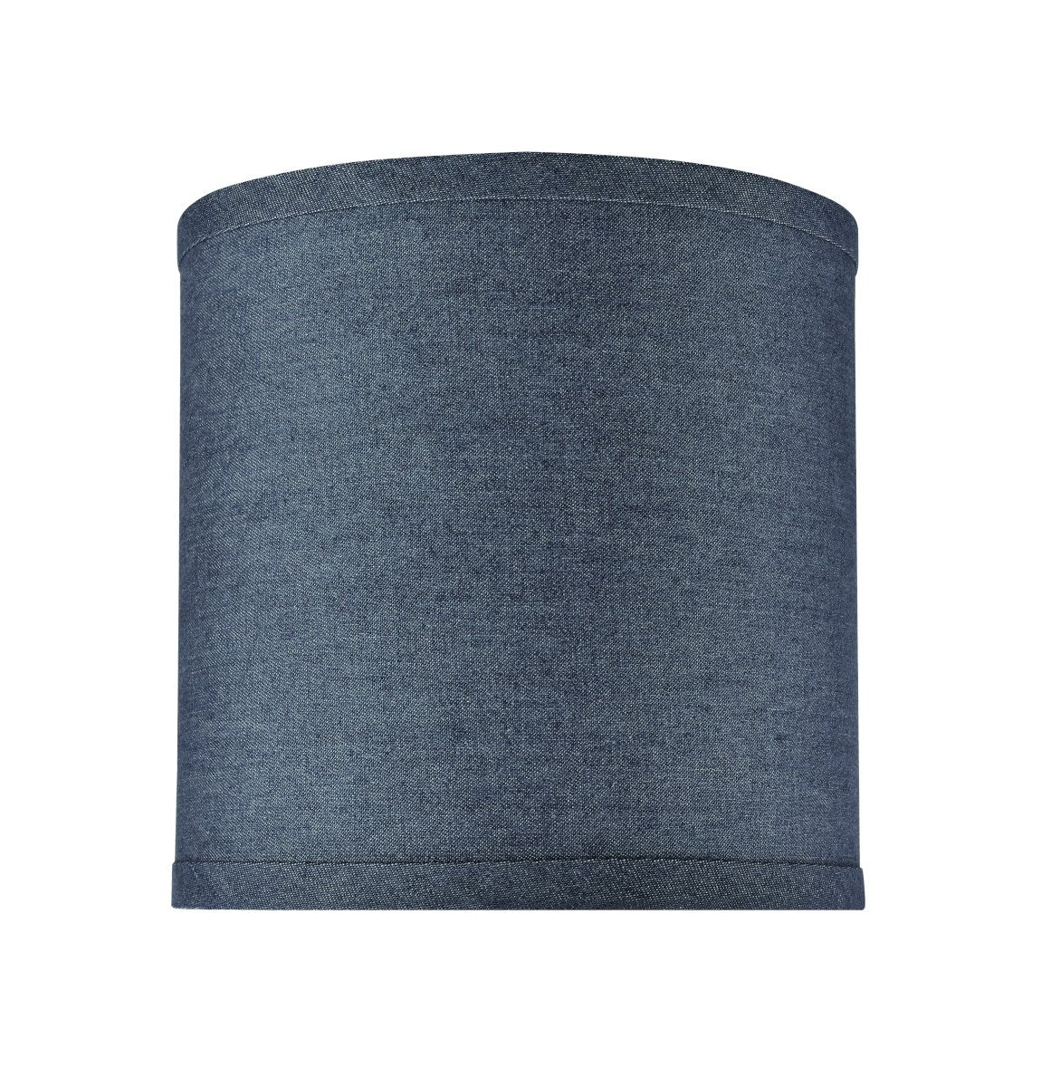 Aspen Creative Drum Lamp Shade, Denim Fabric, 8in Wide, Washing Blue, Model 31056A