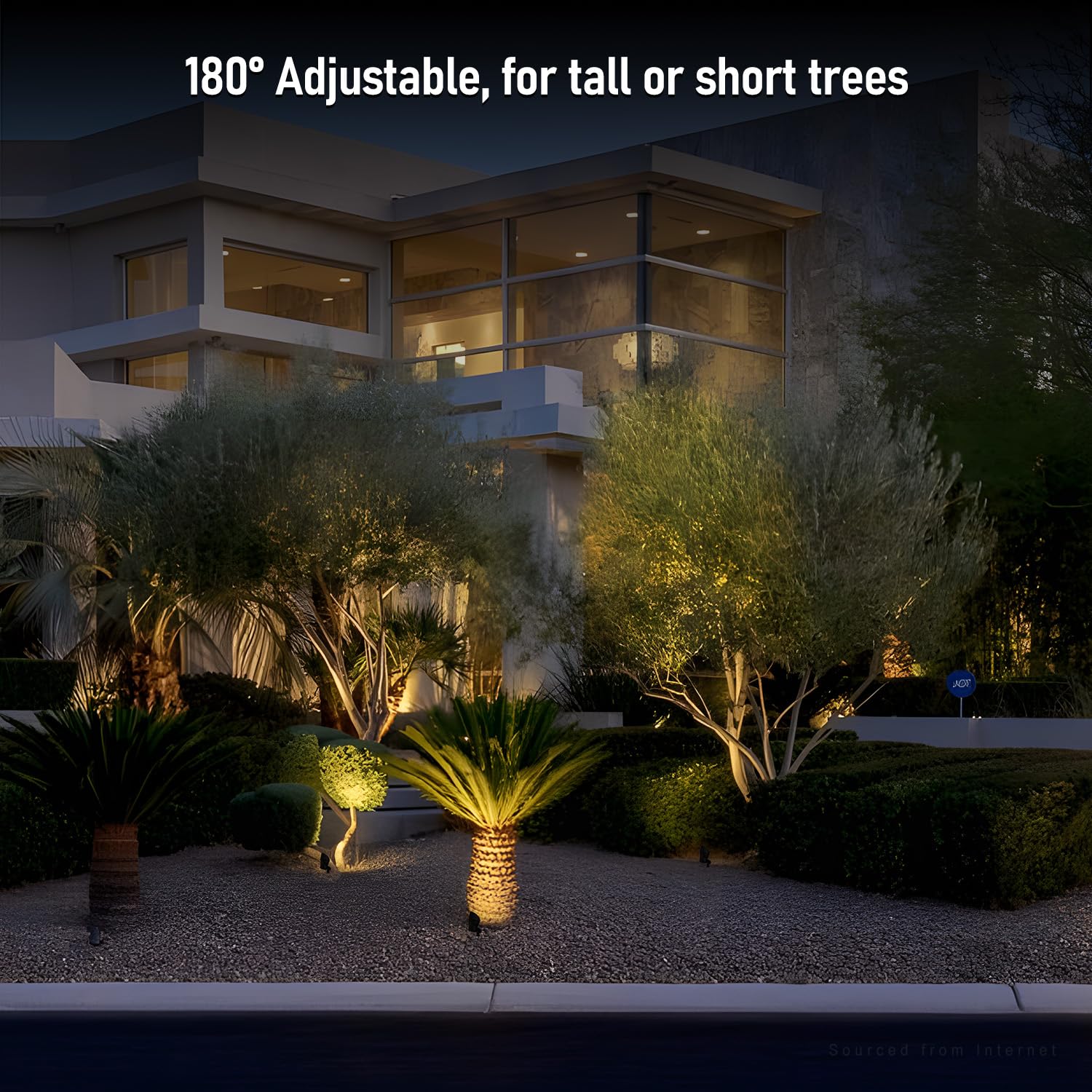 LEONLITE 8-Pack Low Voltage LED Landscape Spotlight, 3000K Warm White, Aluminum, ETL Listed, Bronze Finish, Model 60816