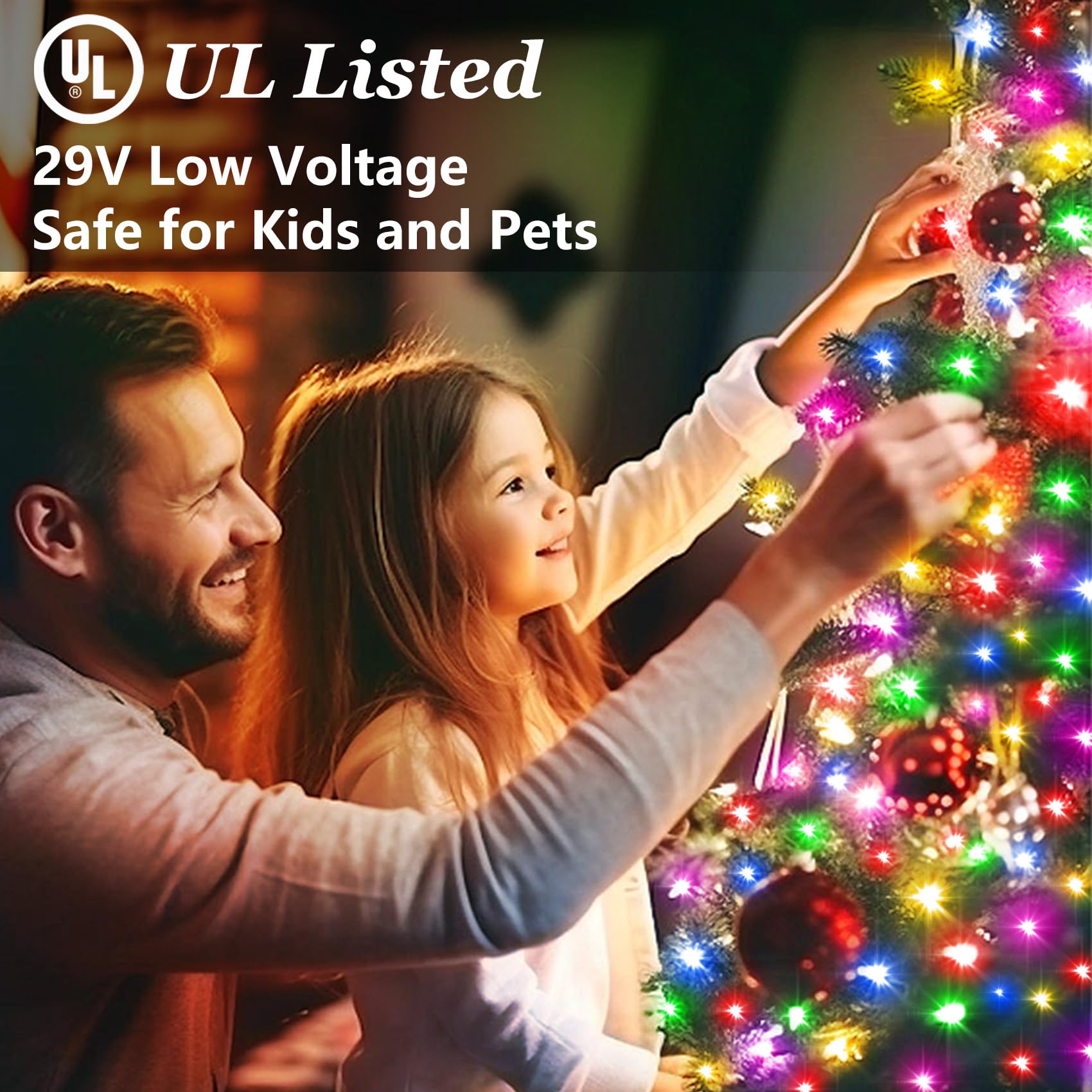 HRANBOTY 1500 LED Christmas String Lights, 470FT Multicolor, Waterproof, Timer & Memory, 12 Modes for Home, Patio, Wedding Decor