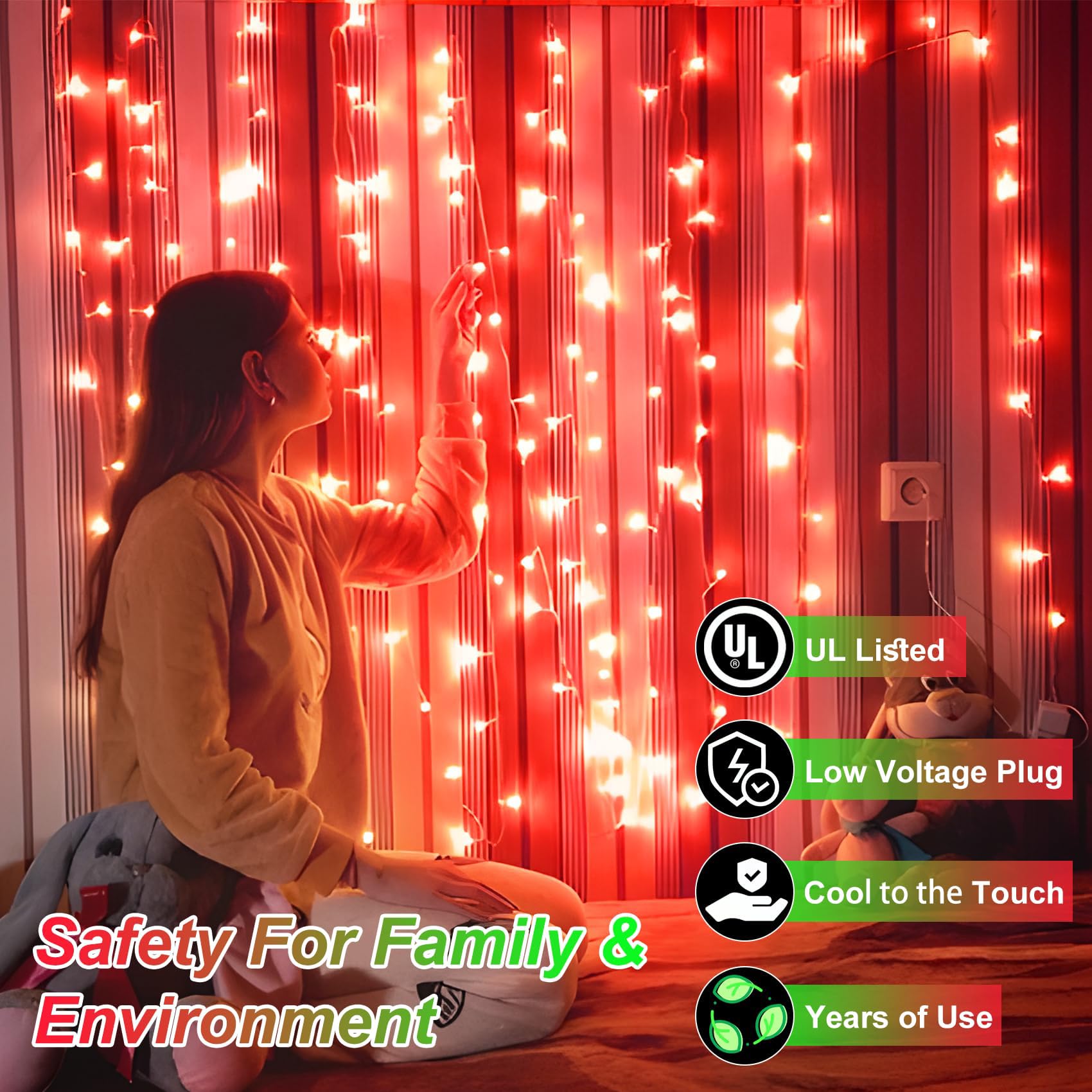 WUXYIYANG 750 LED Outdoor Christmas Lights, Waterproof Dark Green Wire, 256ft, 8 Modes Timer, Fairy Light Strings for Holiday Decor