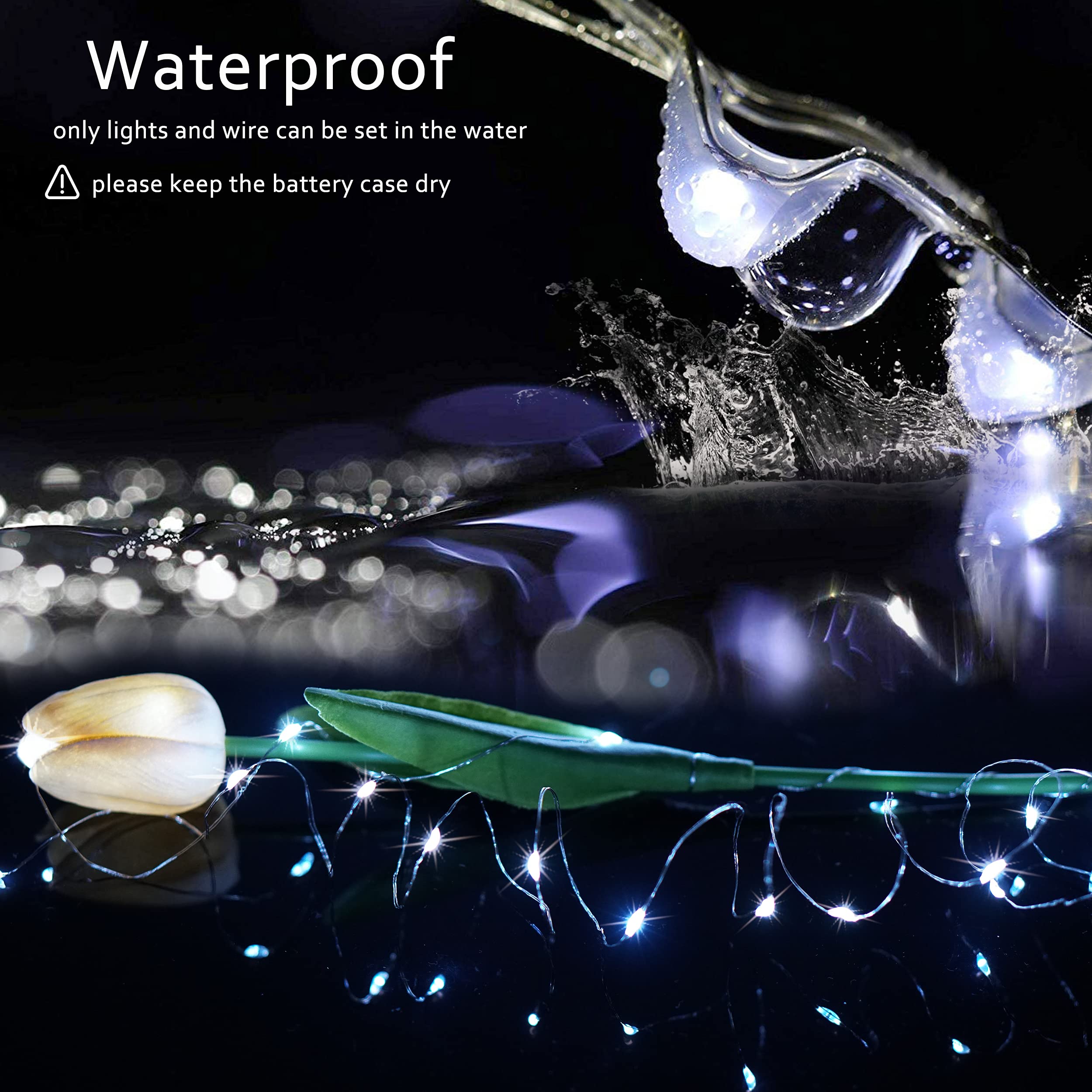 12 Pack 20 Led Fairy Lights Battery Operated With Timer 3 Modes 7.2Ft Silver Wire String Light Firefly Twinkle Lights For Diy Bedroom Wedding Christmas Party Decoration Table Craft Bottle Cool White