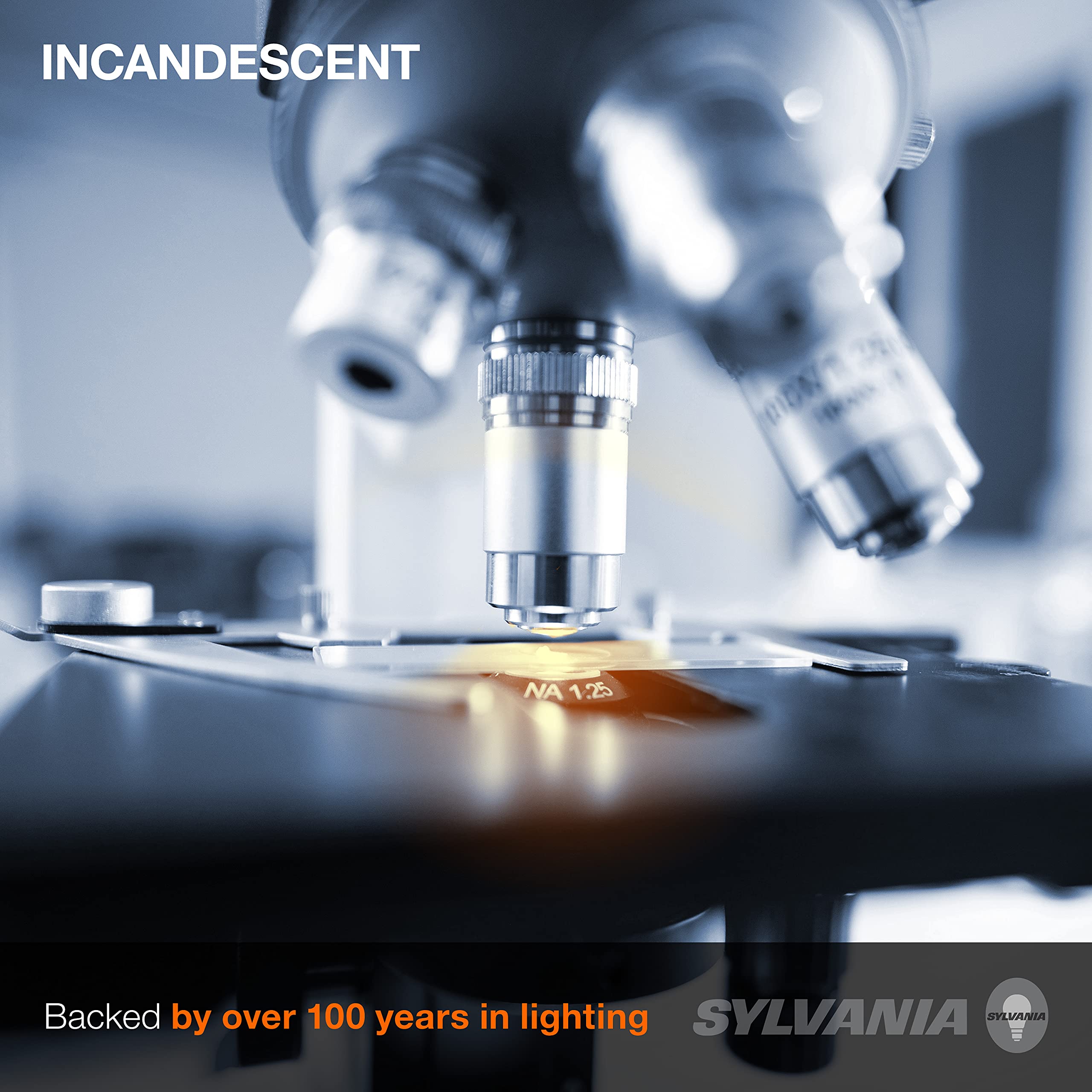 LEDVANCE SYLVANIA 25W T8 Incandescent Bulb, 230 Lumens, Clear Glass, Warm White, Model 18360, 1 Count
