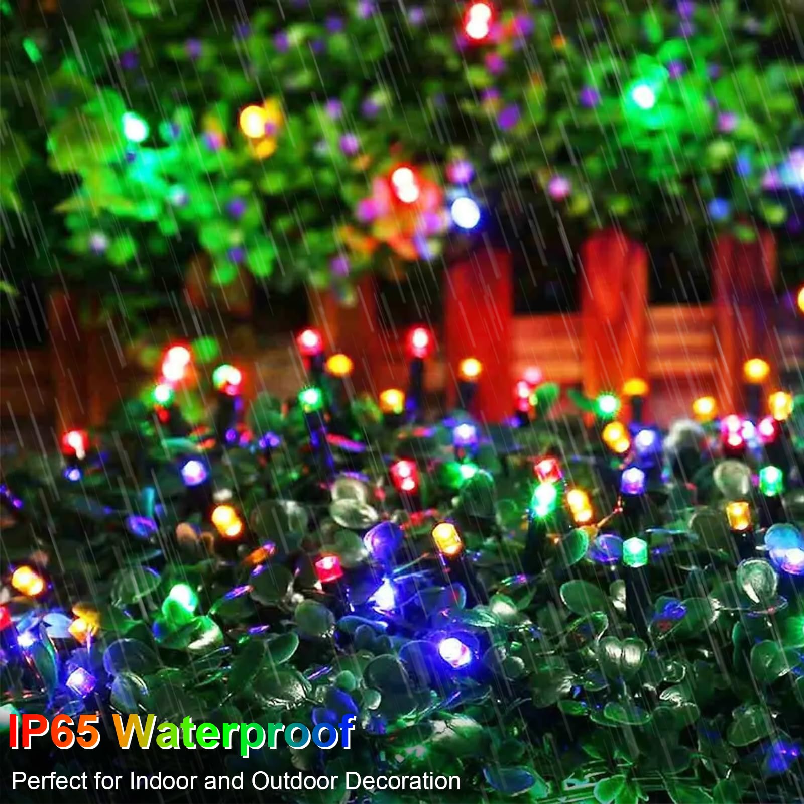 echosari 4 Pack Battery Operated String Lights, 13.2Ft, 40 LED, Waterproof, Dark Green Wire, Multicolor, Model SD-4P-4M40L