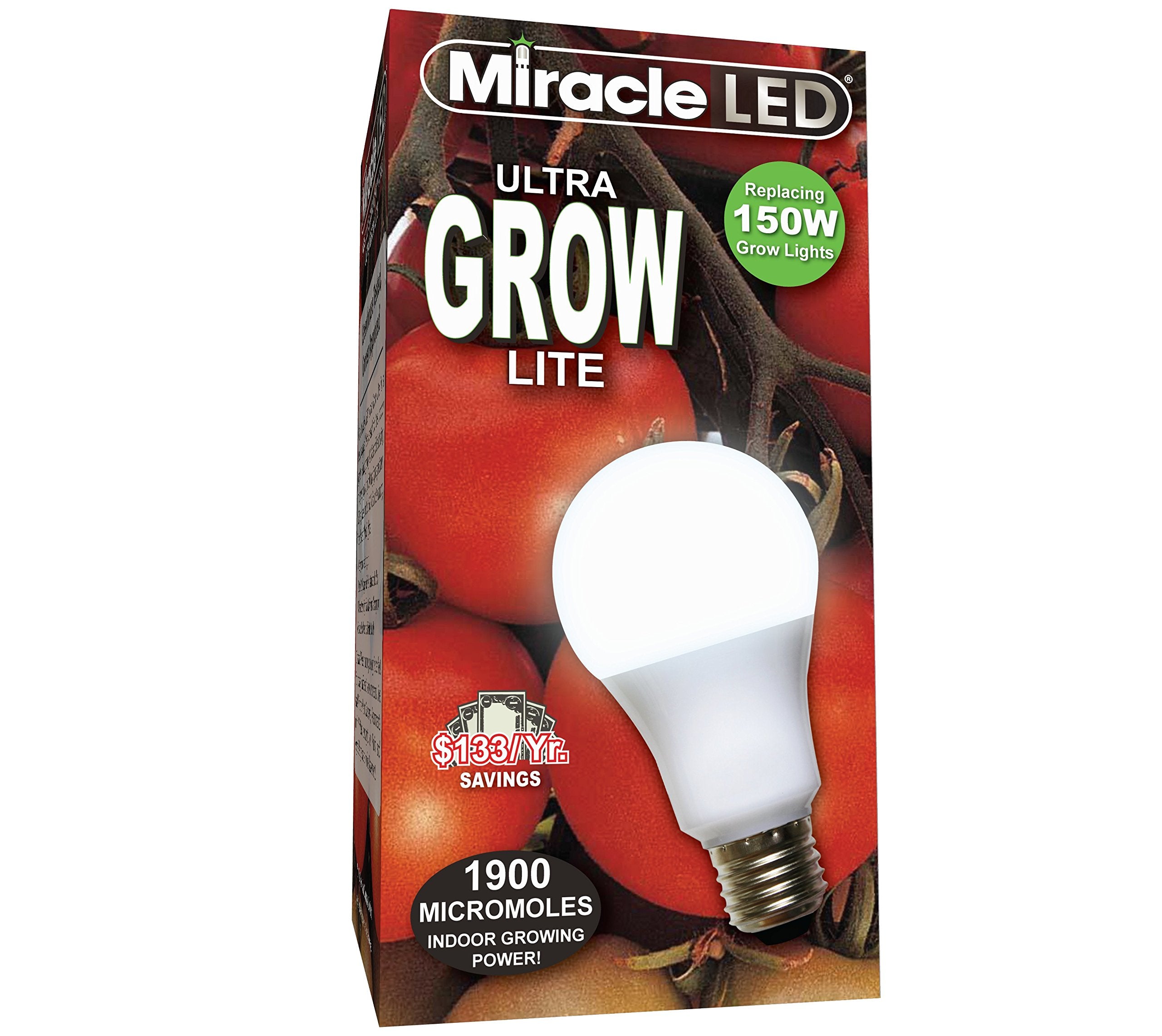 Miracle Led Hydroponic Grow Lite - 150W Replacement, Daylight White, Full Spectrum Indoor Bulb