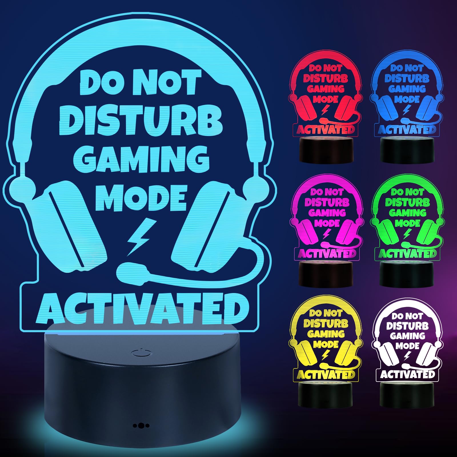 LuoHere LED Gaming Night Light Acrylic Lamp, Model G003-Stand, Do Not Disturb Color, Perfect Gift for Teen Boys and Girls