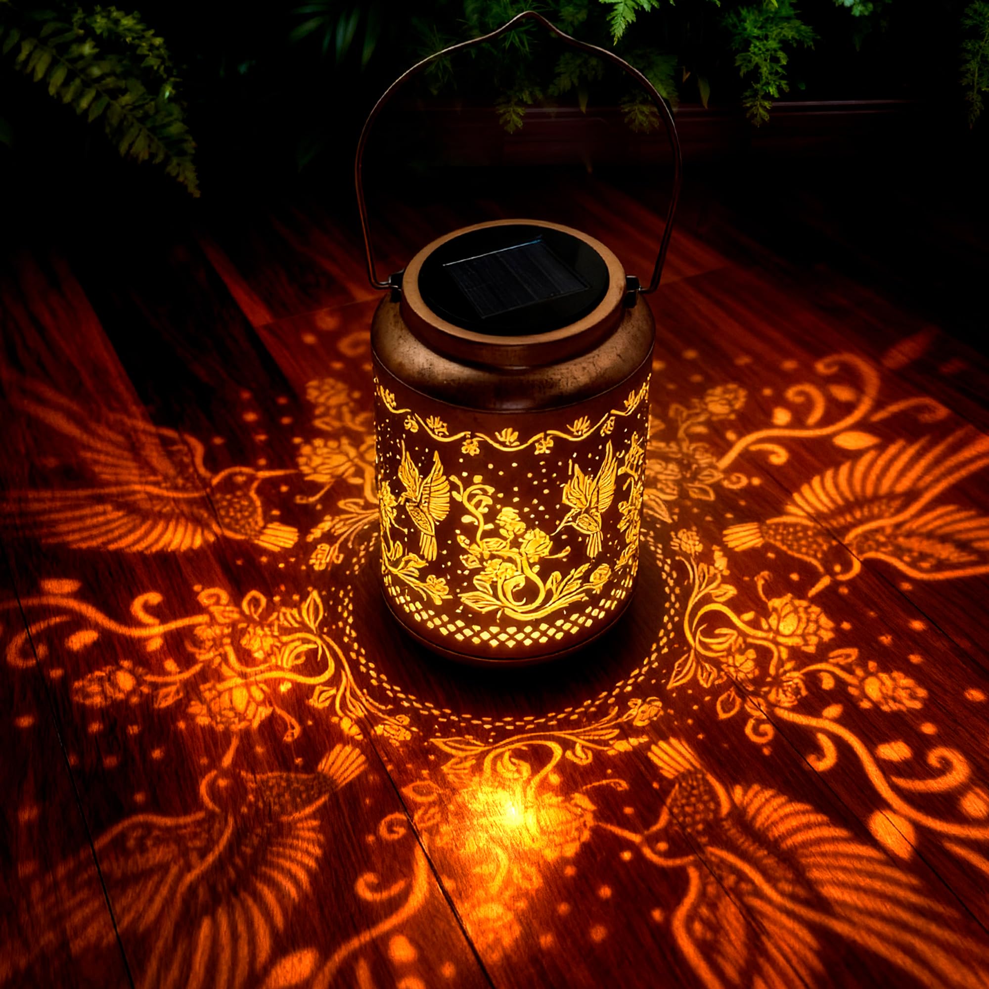 Solar Lanterns Outdoor Waterproof,Hummingbird Hanging Solar Lights for Garden,Yard,Patio,Pathway - Metal Garden Decor Gifts for 