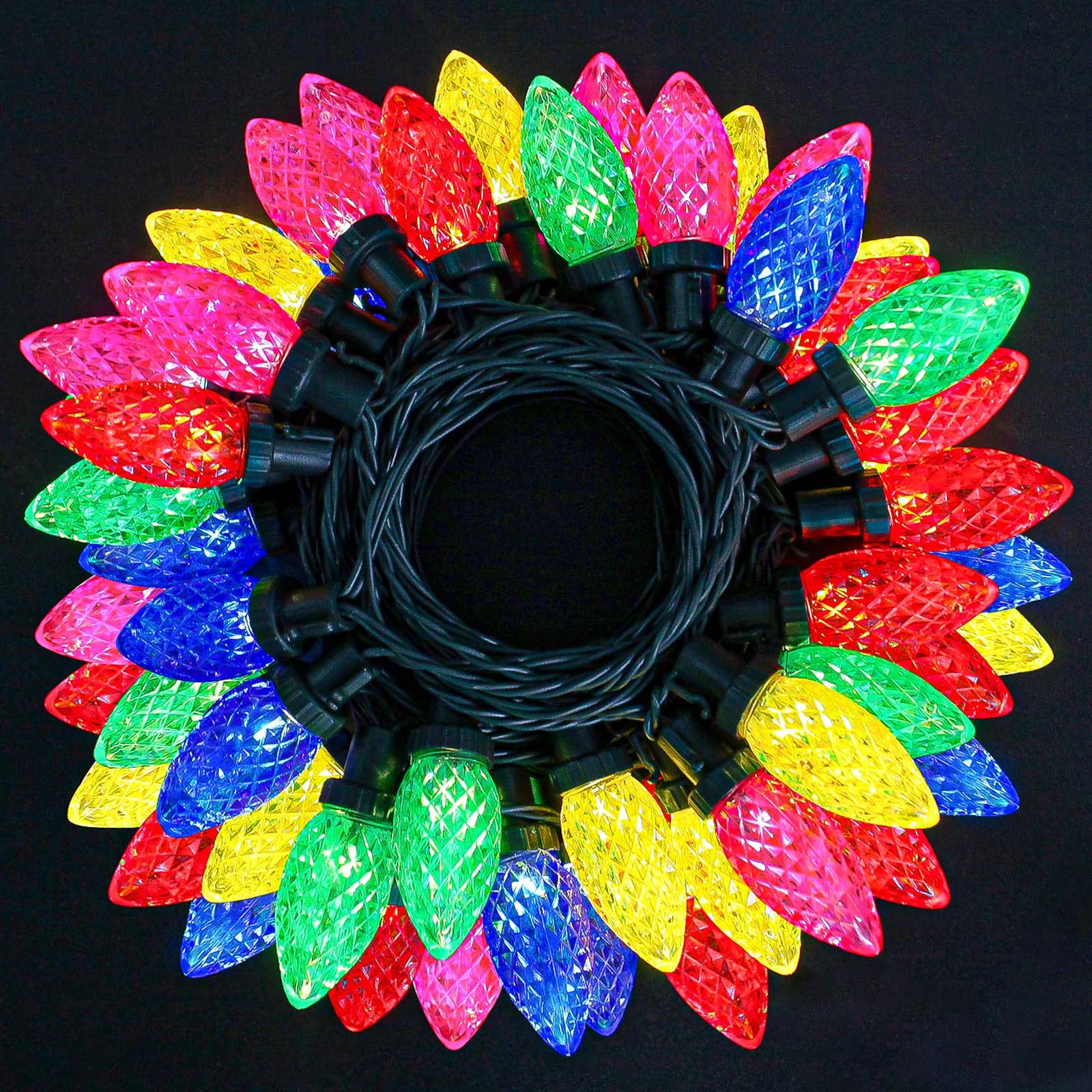 LORRYTE C9 LED Christmas Lights, 50FT Waterproof, Multicolor, Extendable, Model MLS-D29V3.6WUD-O