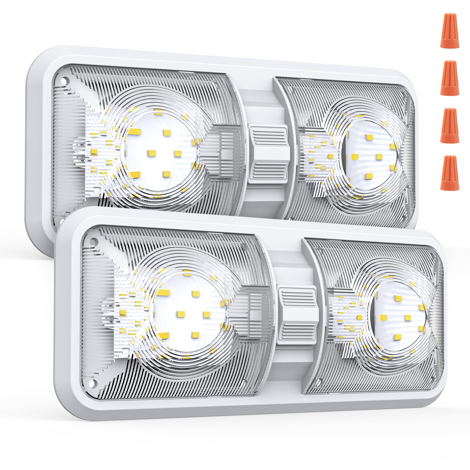 Aaleds Rv Lights Interior, 12 Volt Led Lights 1000Lm, Camper Lights 8W, Rv Led Lights Interior Fixtures 12V, Rv Ceiling Dome Lig