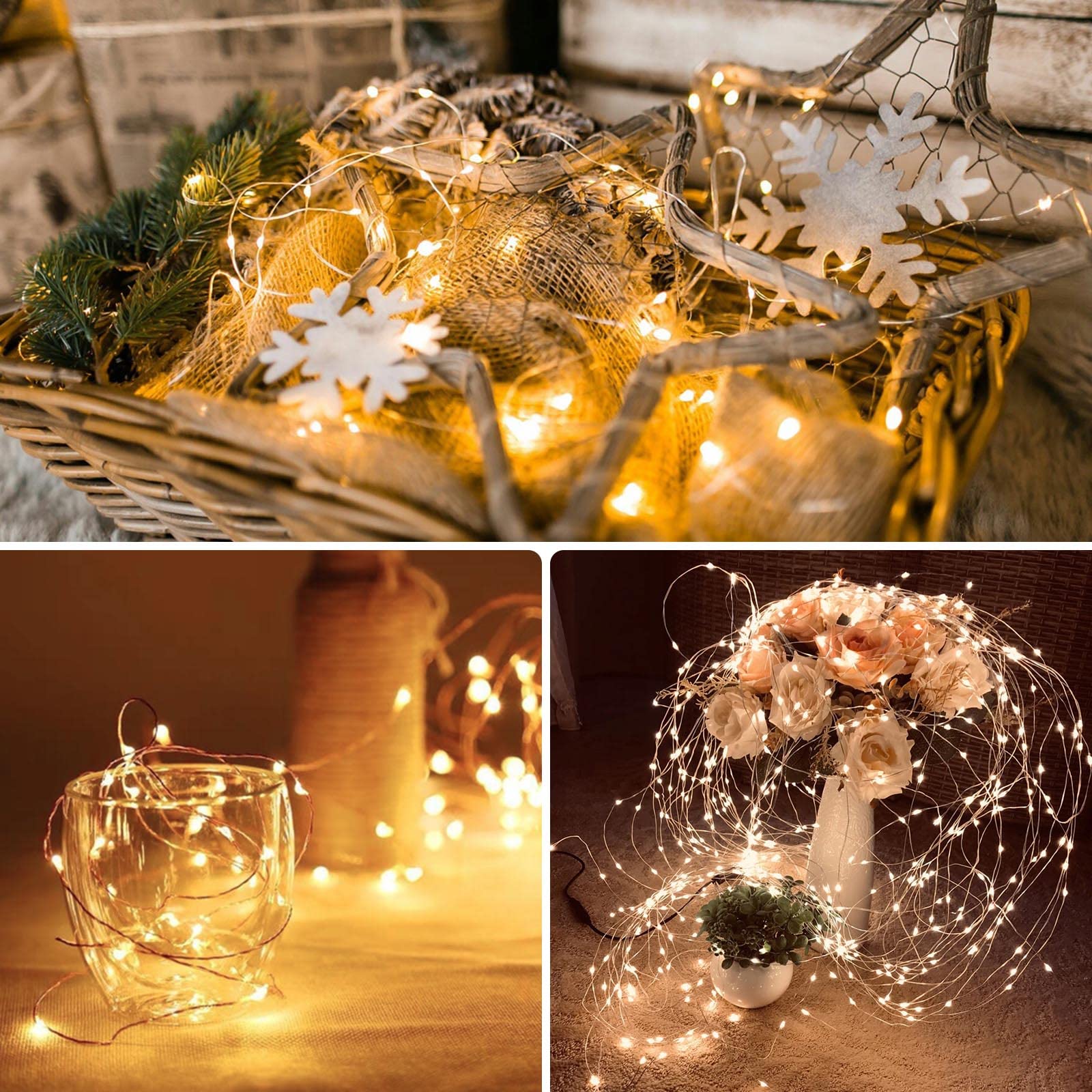 100 Led Fairy Lights Battery Operated With Remote, 33Ft Waterproof Twinkle Lights With Timer & 8 Modes, Fairy String Lights Outd