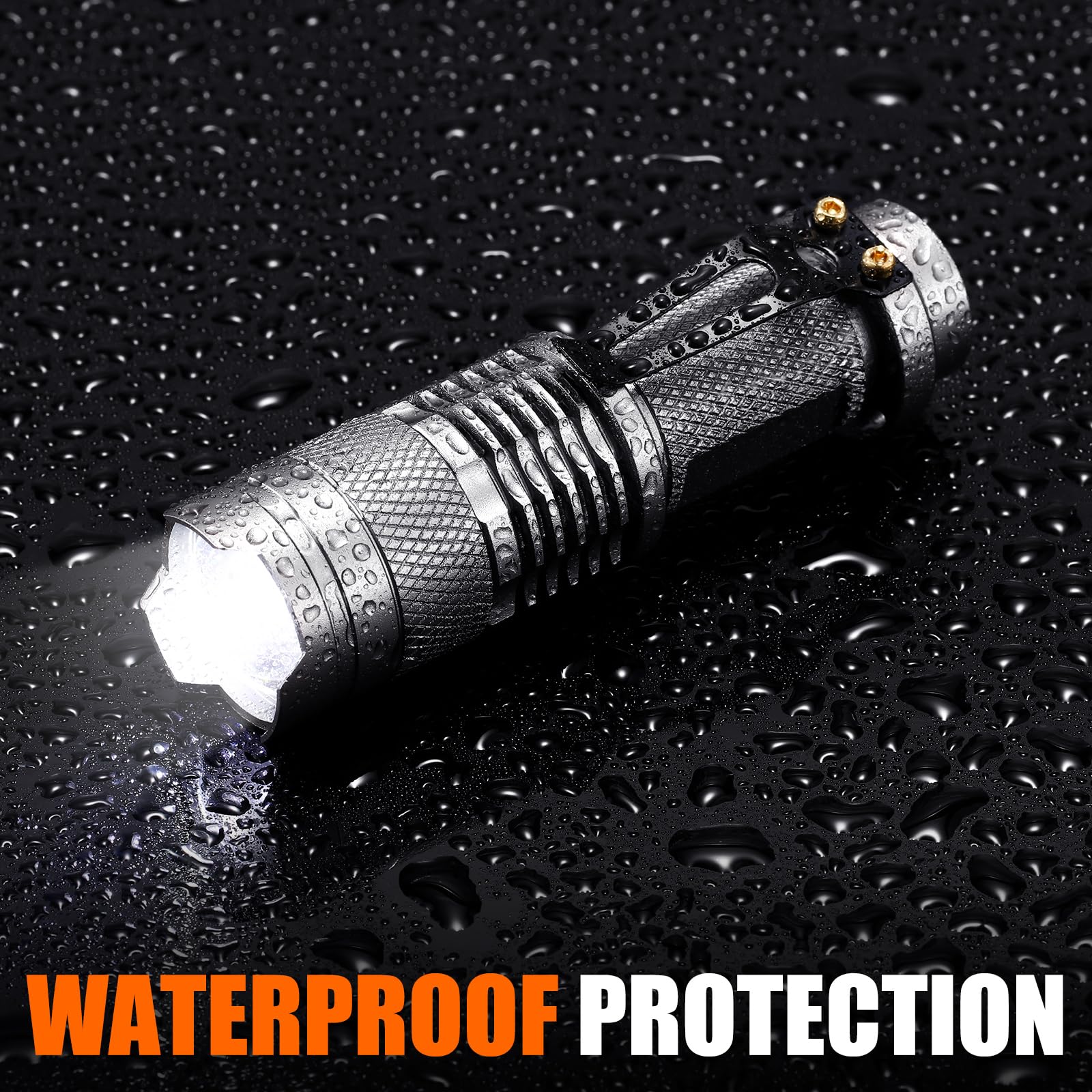 Fumete 20 Pieces Led Flashlight Mini 3 Mode Tactical Torch Small Water Resistant Pocket Flash Light Adjustable Focus Light Pen F