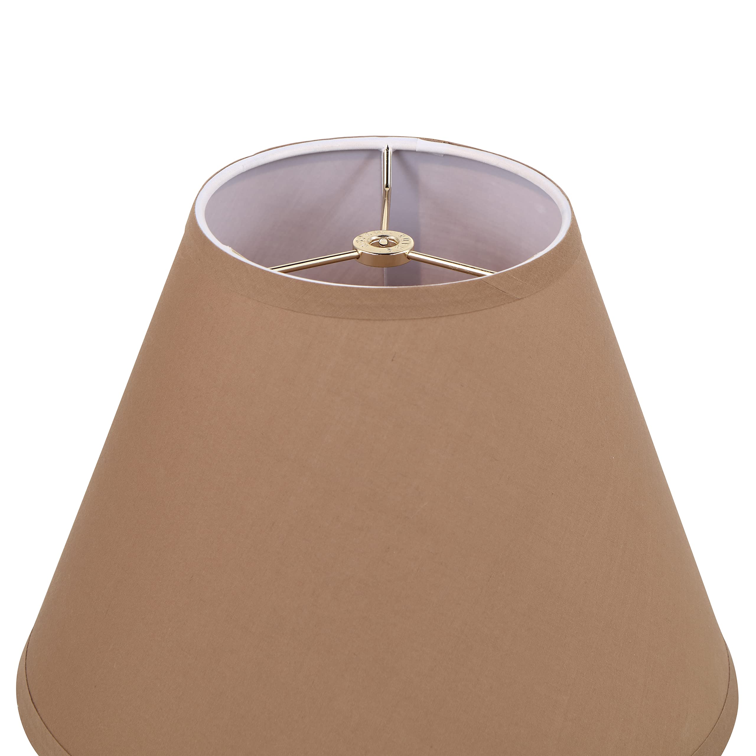 Aspen Creative 32069, Transitional Empire Shape Spider Construction Lamp Shade, Sienna Brown, 6&quot; Top X 12&quot; Bottom X 9&quot; Slant Height
