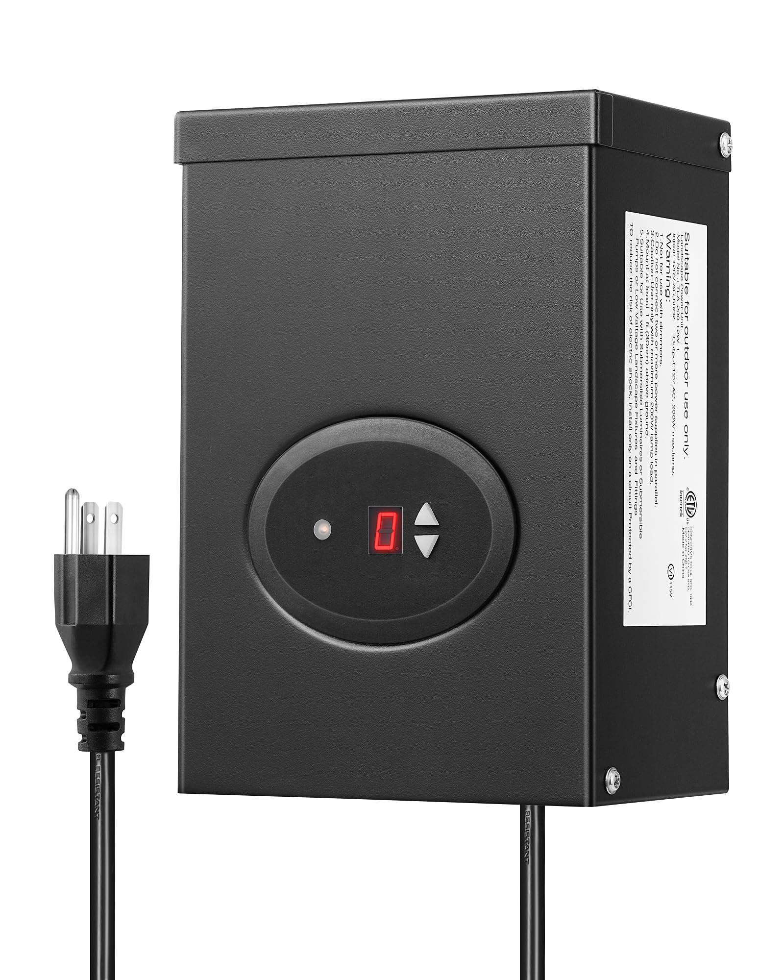 Dewenwils Low Voltage Landscape Transformer 300W, Outdoor Weatherproof Transformer With Timer And Photocell Sensor, 120V Ac To 1