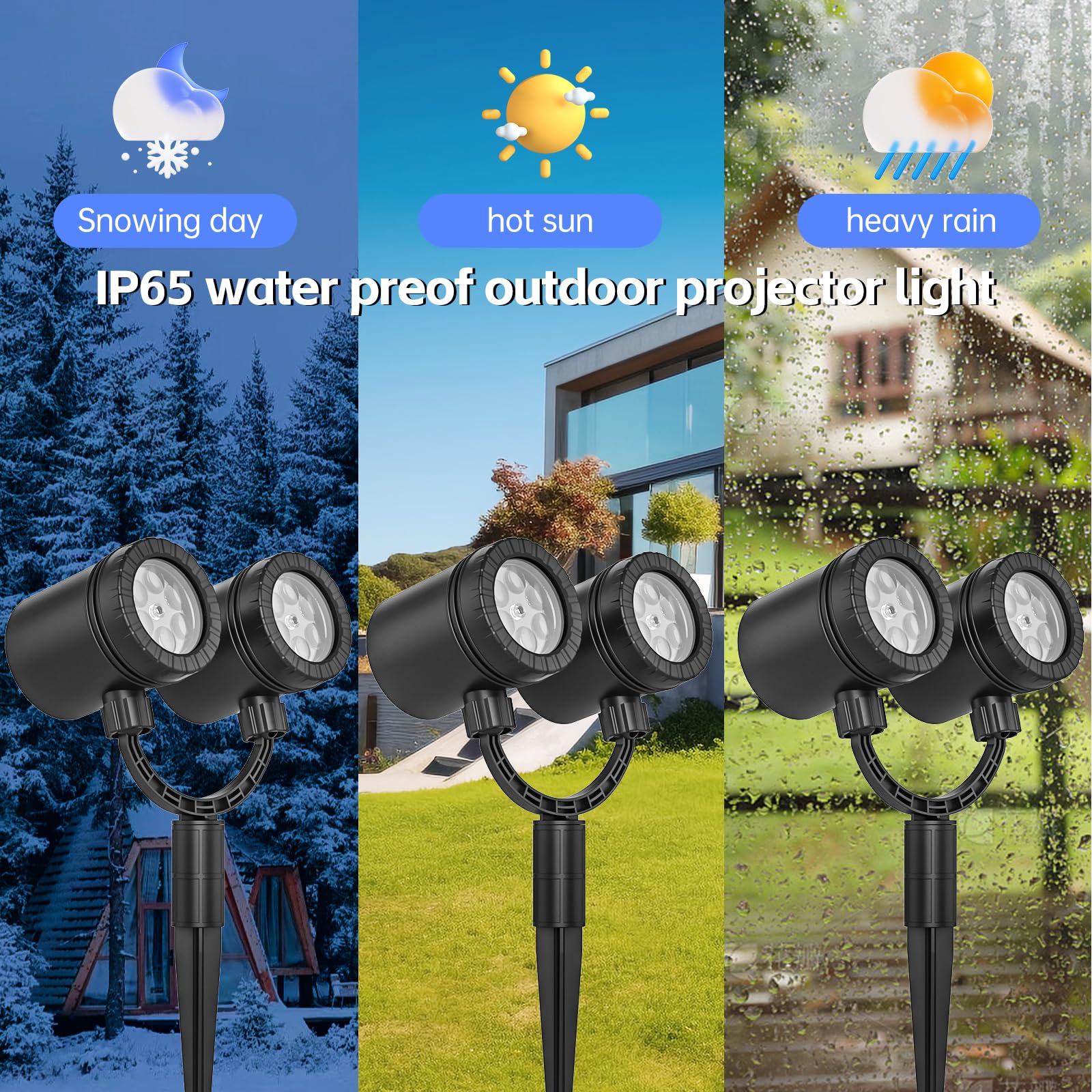 Christmas Snowflake Projector Lights Outdoor, 2024 Upgraded Snowfall Christmas Projector Light - Waterproof Valentine'S Day Holi