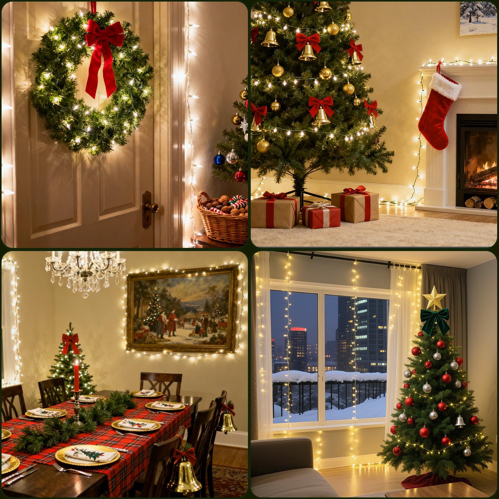 Lycklig Fairy Lights Plug In 3000Led 195Ft Warm Christmas Wreath Lights With Timer Remote Waterproof Fire er Firefly Cluster Twinkle String Light For Bedroom Graland Party Tree Decor Black Wire