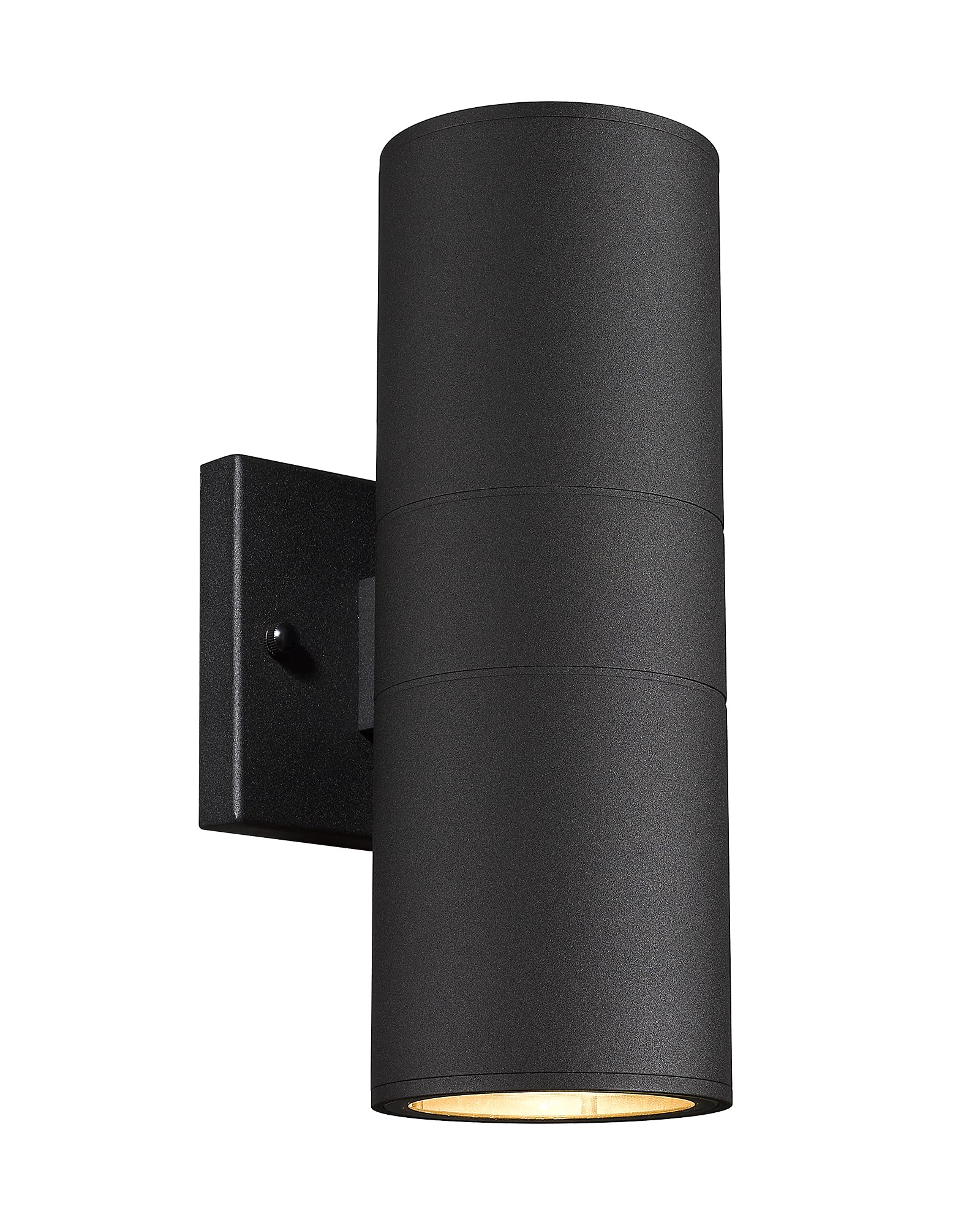 Ken & Ricky Exterior Wall Lights, Outdoor Up And Down Wall Sconce, Cylinder Outside Lights With Tempered Glass Cover For House Porch Garage Patio Doorway Entryway -1 Pack