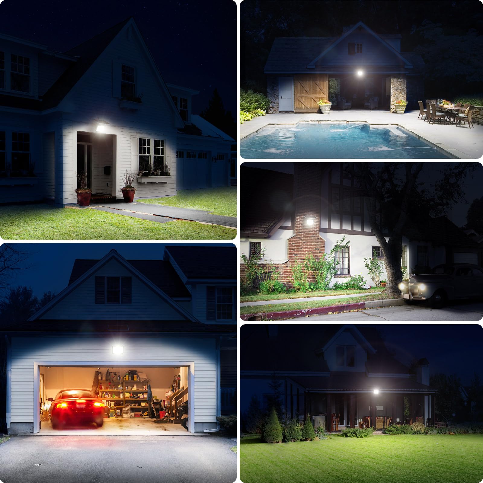 Intelamp Solar Flood Lights Outdoor Waterproof  20000Mah 2000Lm Floodlight Exterior With Remote 16.4 Ft Cable  2-12H Timer Dusk To Dawn Security Spots Lighting Outside For Garden Pathway