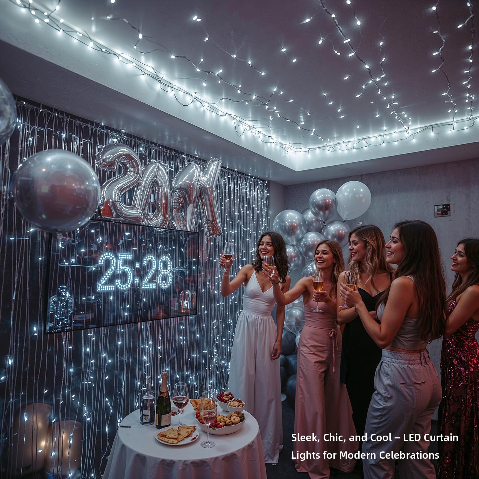 Etinga 100 Led String Lights 33Ft Cool White  Plug In Fairy Lights With 8 Modes  Indoor Outdoor Christmas Lights For Bedroom Tree Patio Porch Wedding Holiday Decorations (Cool White  100 Led 33Ft)