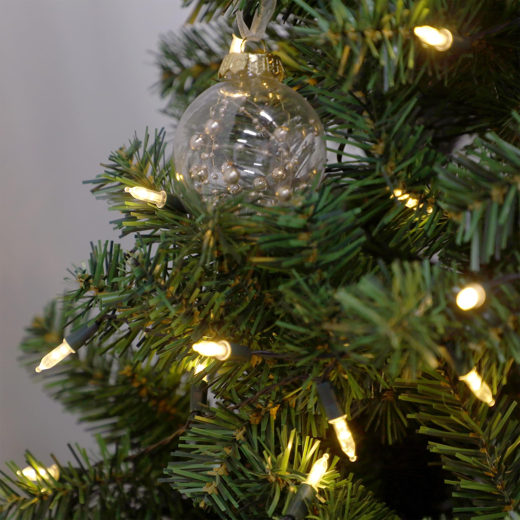 Blissun Christmas Lights, 50-Count Battery Operated Mini String Light Set, 16 ft, Warm White, 4 Pack, Model LLP 50WW4