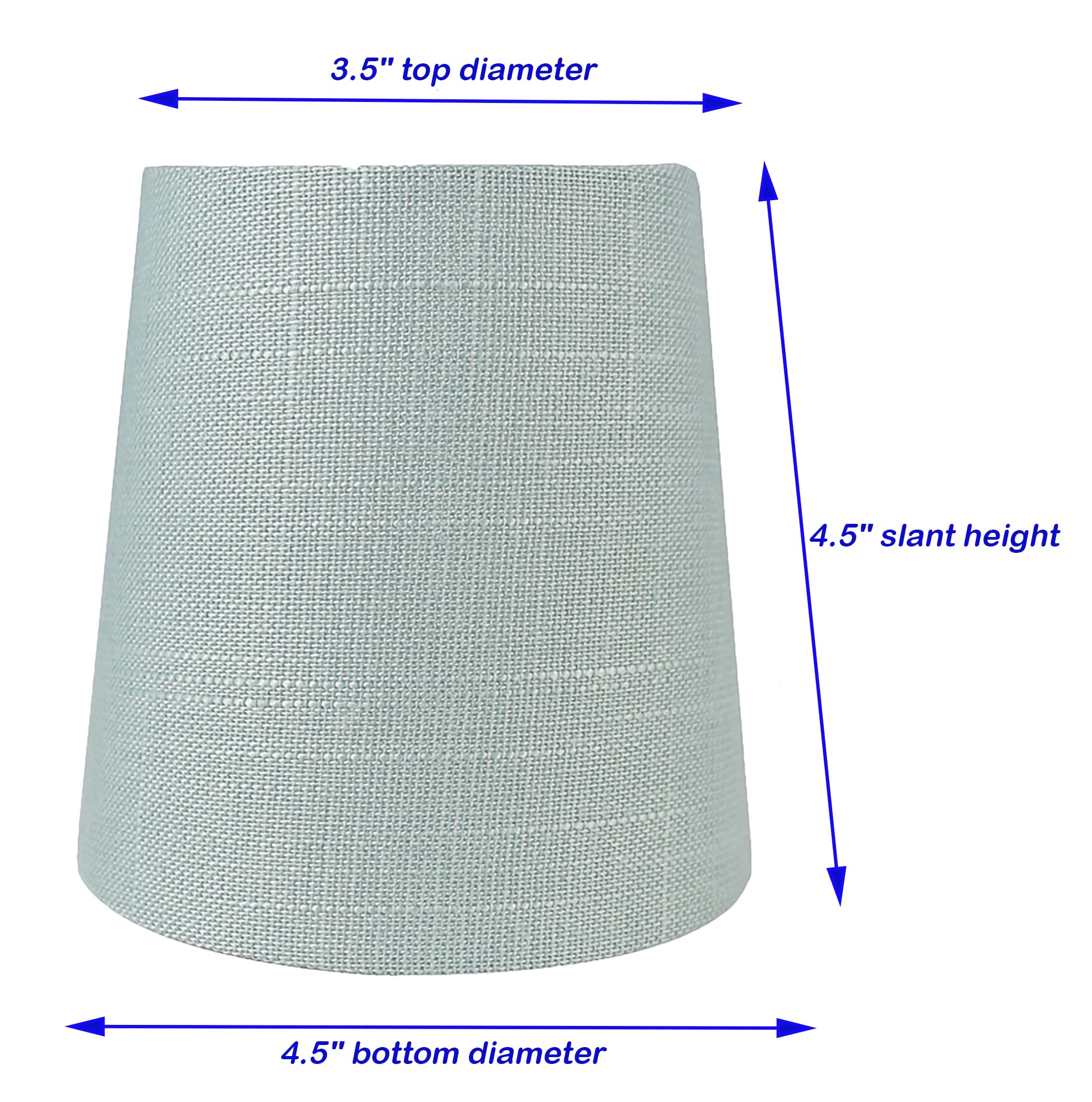 Meriville Set Of 6 Capri Linen Clip On Chandelier Lamp Shades, 3.5-Inch By 4.5-Inch By 4.5-Inch