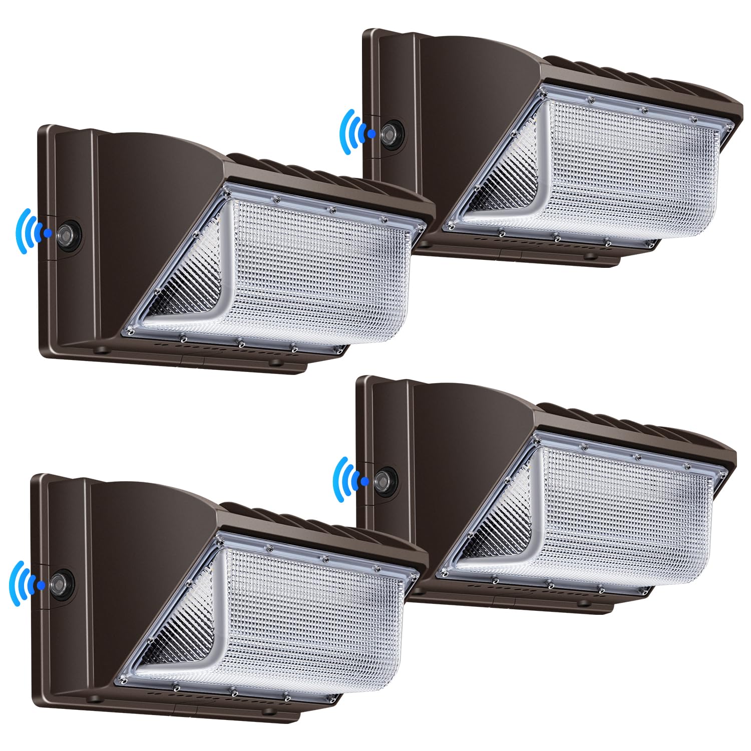 Juyace 150W LED Wall Light with Dusk to Dawn Outdoor Lighting 4 Pack 5000K 100-277V IP65 Waterproof for Barn Backyard Warehouse 