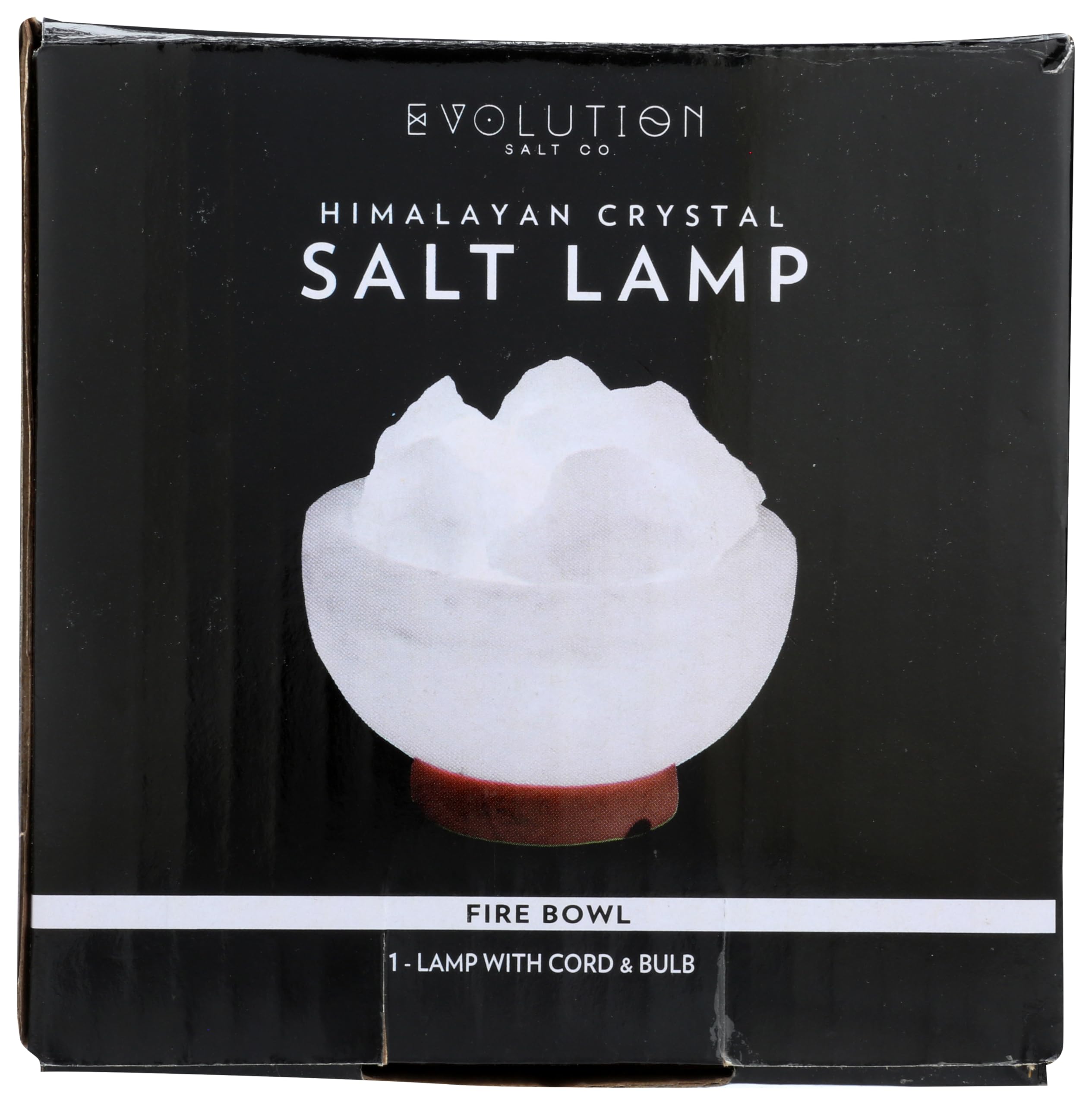 EVOLUTION SALT COMPANY White Fire Bowl Salt Lamp, 1 EA
