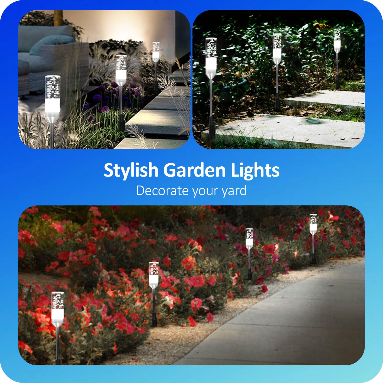GreenClick Pathway Lights, 12V Low Voltage LED, 570 Lumen, IP65 Waterproof, 6 Pack, Cool White, Model TG005J16C2-01