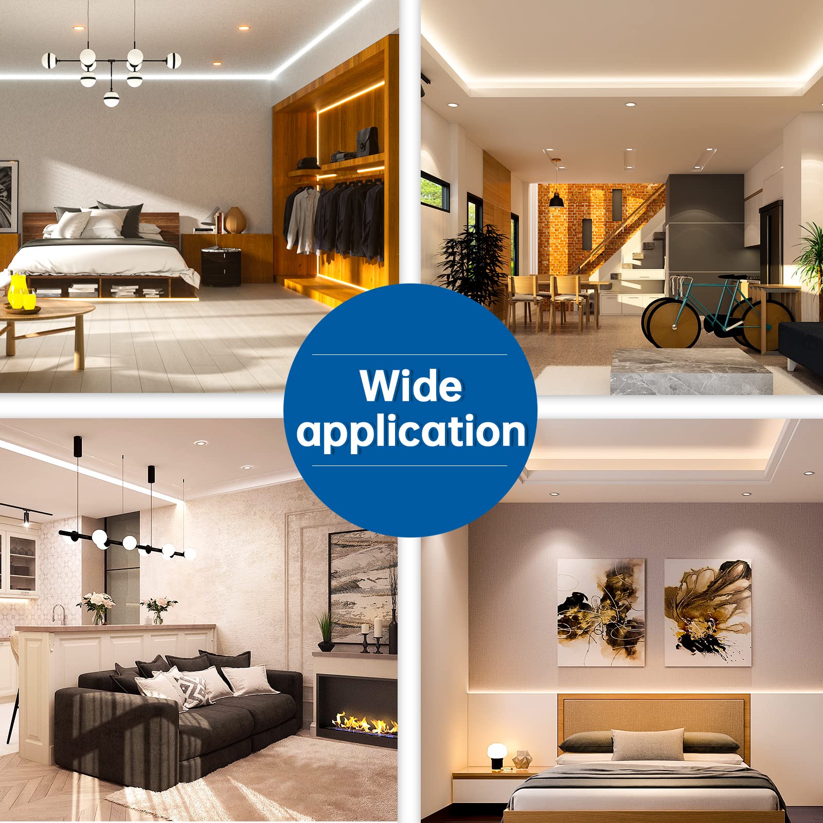 Muzata 8PACK LED Channel Corner Connector Kit L-Shape Adaptor and 20PCS Extension Connectors for V-Shape V1SW Aluminum Channel,