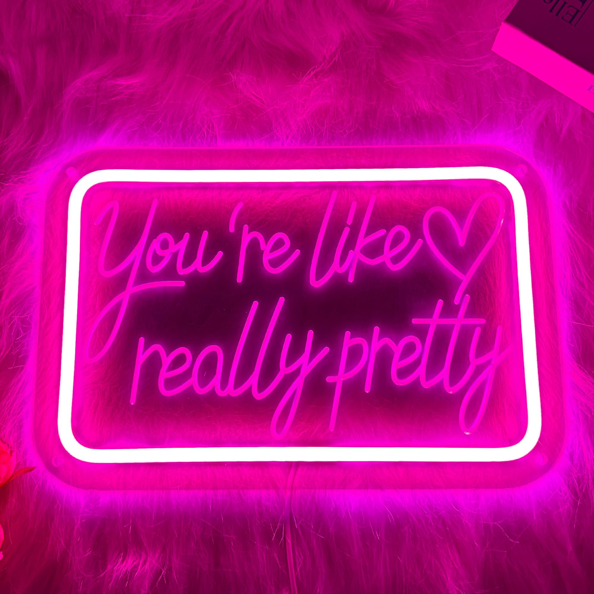 YouRe Like Really Pretty Neon Signs For Wall Decor  Neon Lights Signs For Bedroom Decor Birthday Gift For Teen Girls Led Neon Sign Pink Neon Sign For Salon  Home  Wedding  Party