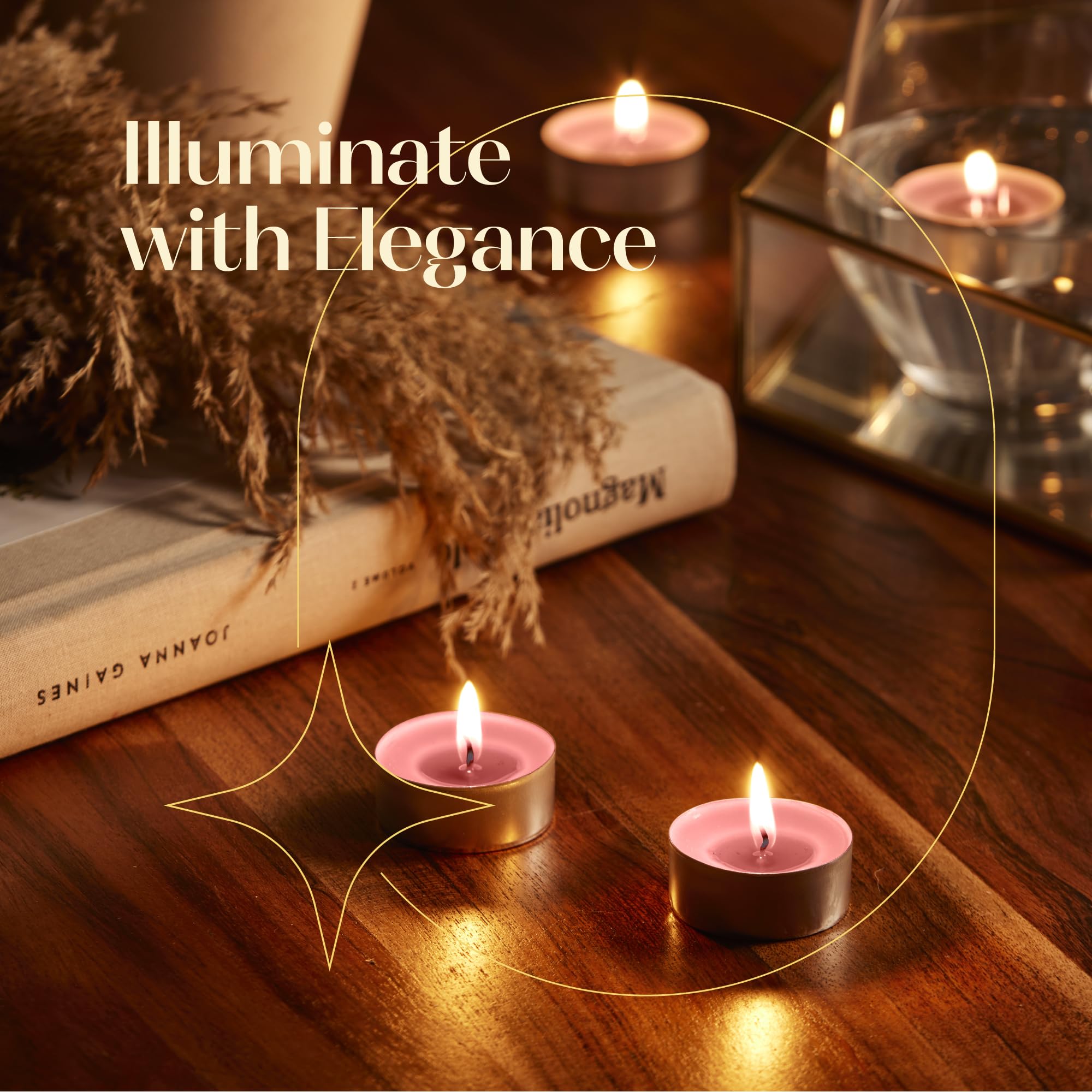 Red Scented Tealight Candles - Pack Of 12 Red Tea Lights Candles With Long Lasting Aromas - Tropical Delight Fragranced Red Tealight Candles - 4 Hour Burn Time