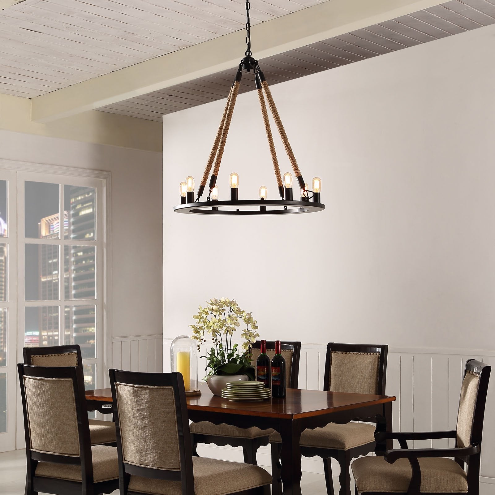 Modway EEI-1574 Modway Encircle Chandelier, 31.5 x 31.5 x 31.5, Black