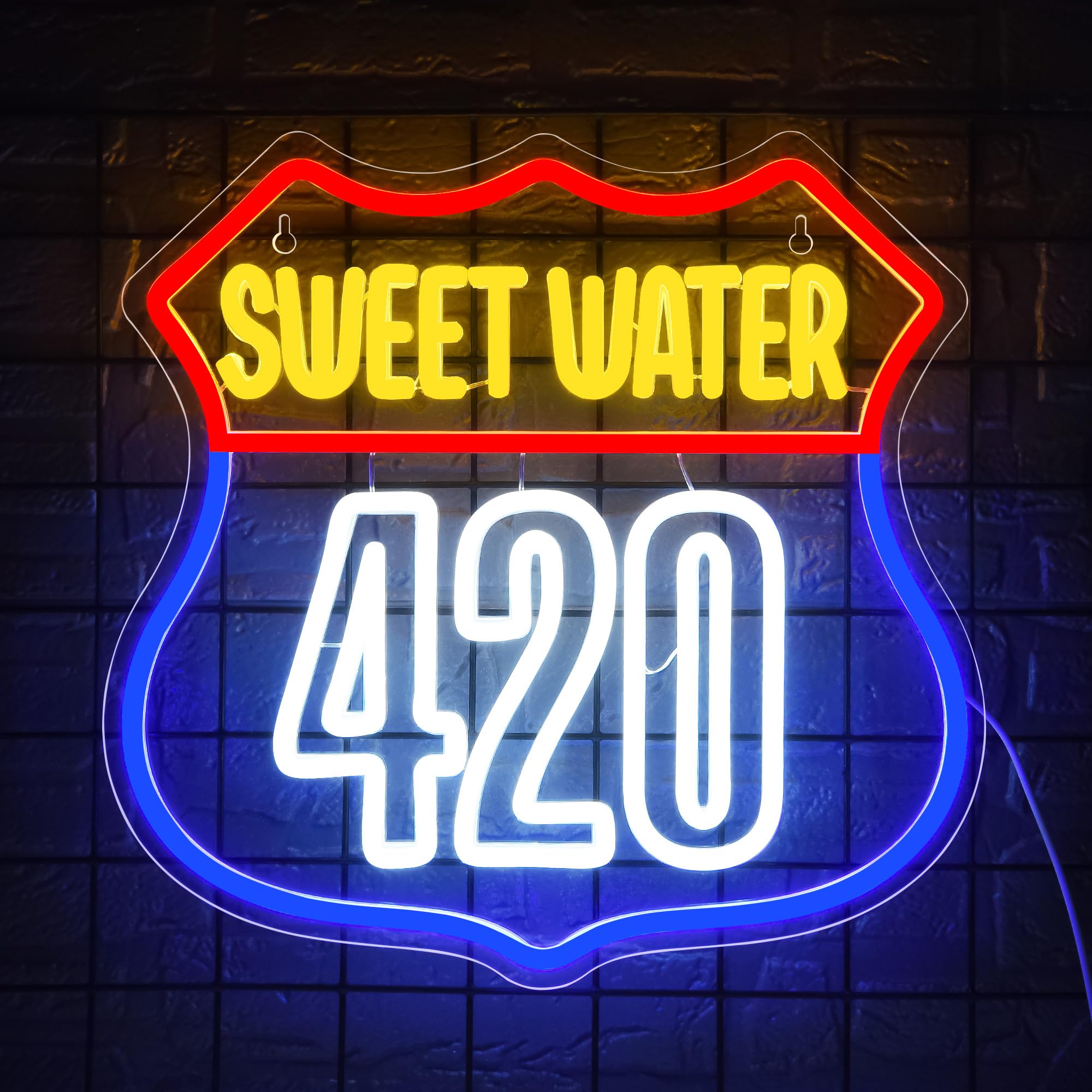 Sweet Water Neon Sign For Wall Decor Bar Neon Light malt-inspired Led Sign Neon Lights For Home Bar Man Cave Garage Pub Party Game Room Hotel Bedroom Birthday Gifts Usb Powered(Xd217)