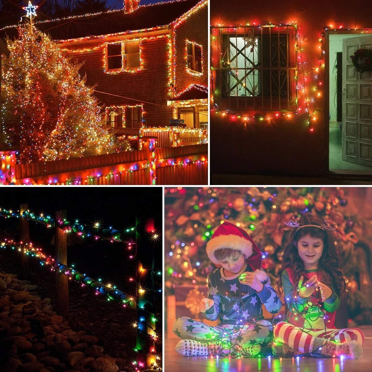 Mygoto 33Ft 100 Leds String Lights Waterproof Fairy Lights 8 Modes With Memory 30V Ul Certified Power Supply For Home, Garden, W