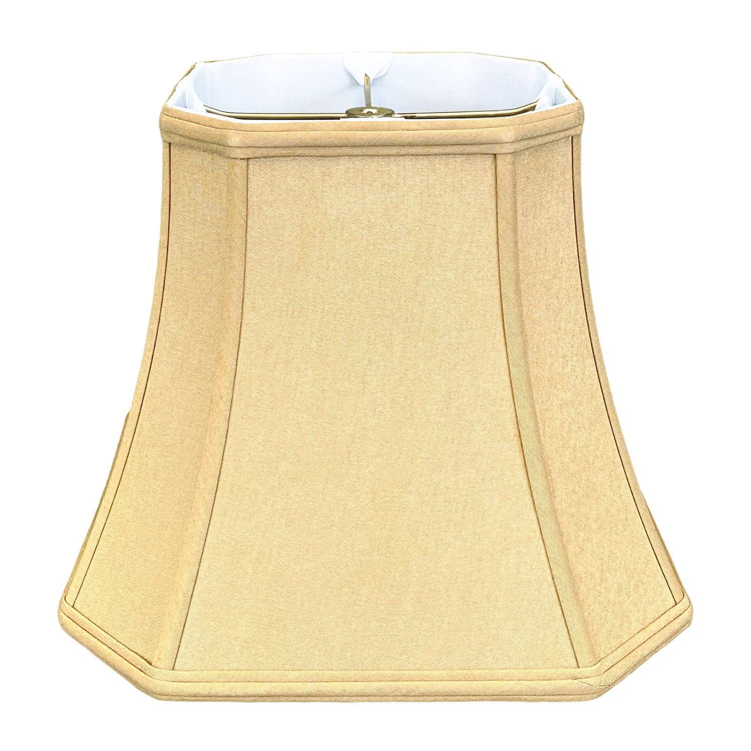 Royal Designs, Inc. BS-705-14AGL Square Cut Corner Bell Basic Lamp Shade, 8 x 14 x 11.25, Antique Gold