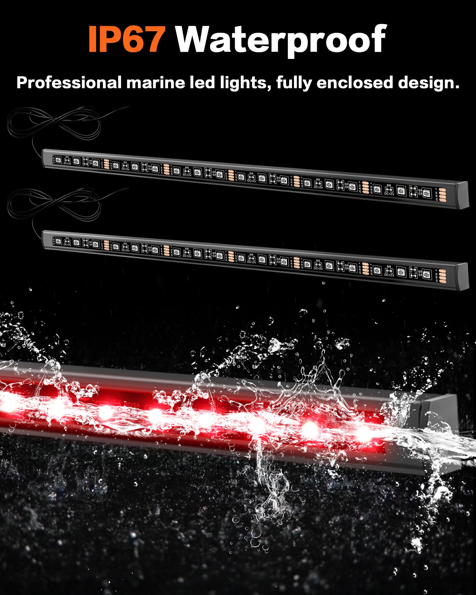 IZTOSS 6 Modes Solar Powered Waterproof Navigation Lights with Wireless Remote Control Pontoon Starboard Sailing Signal Lights f