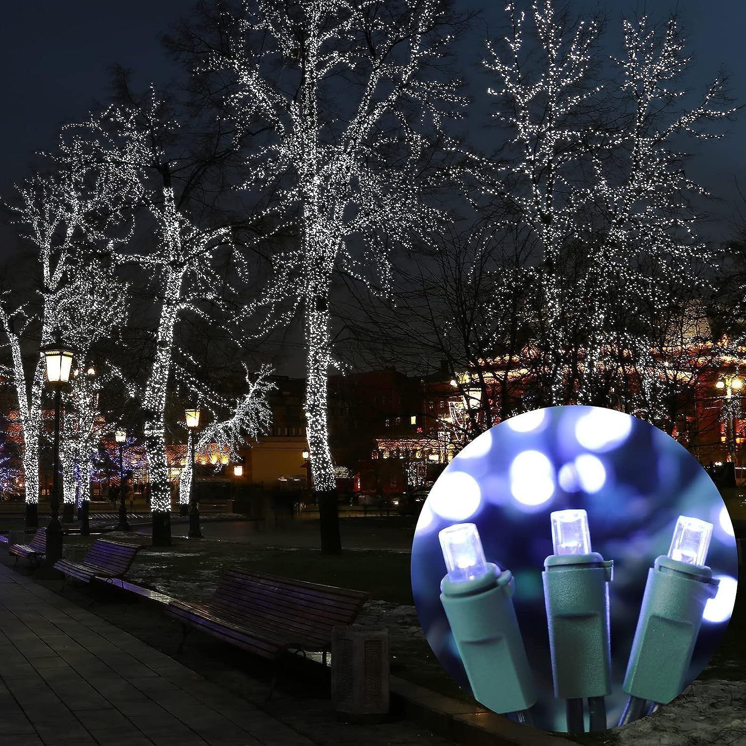 Lamphome 150 Count White - String Lights - Led Christmas Lights, Mini Led Lights For Indoor Outdoor Home Holiday Party Wedding Independence Day Decoration